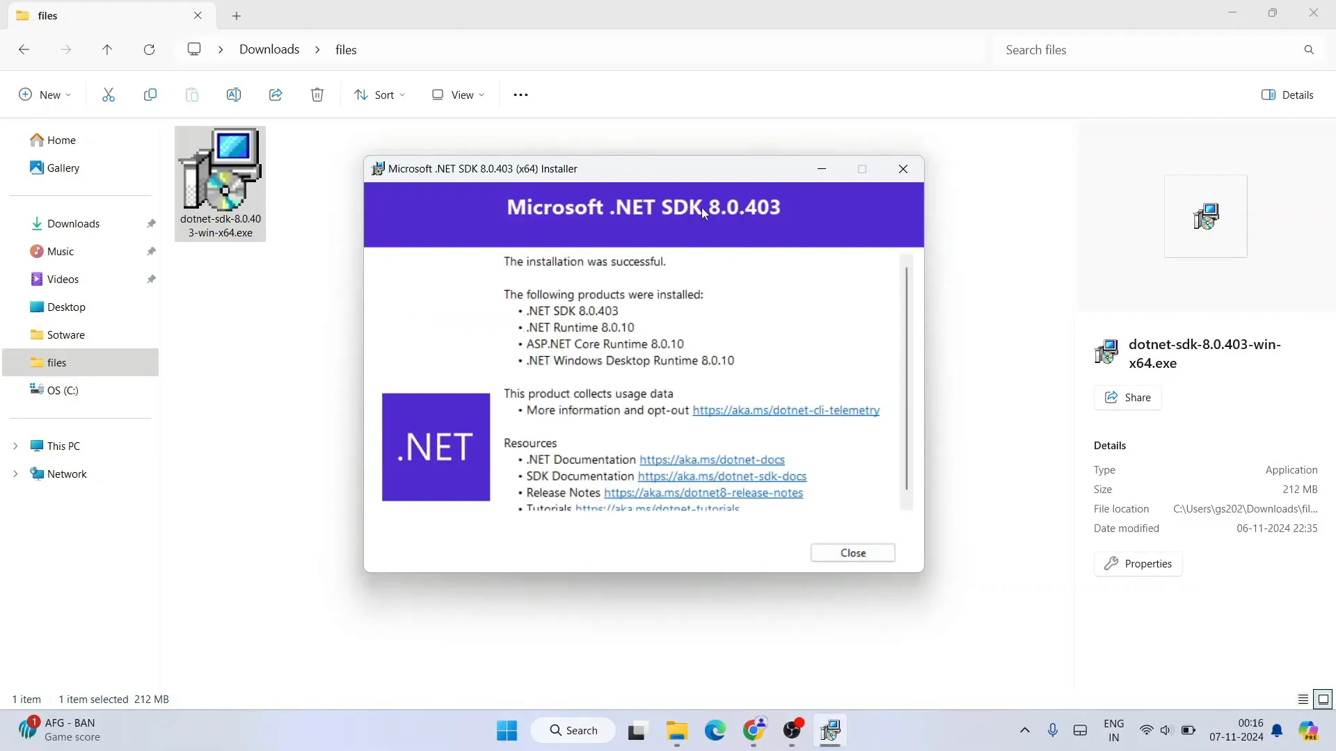 How to Install Dotnet SDK 8 on Windows 10/11 3 Dotnet SDK Installation Wizard