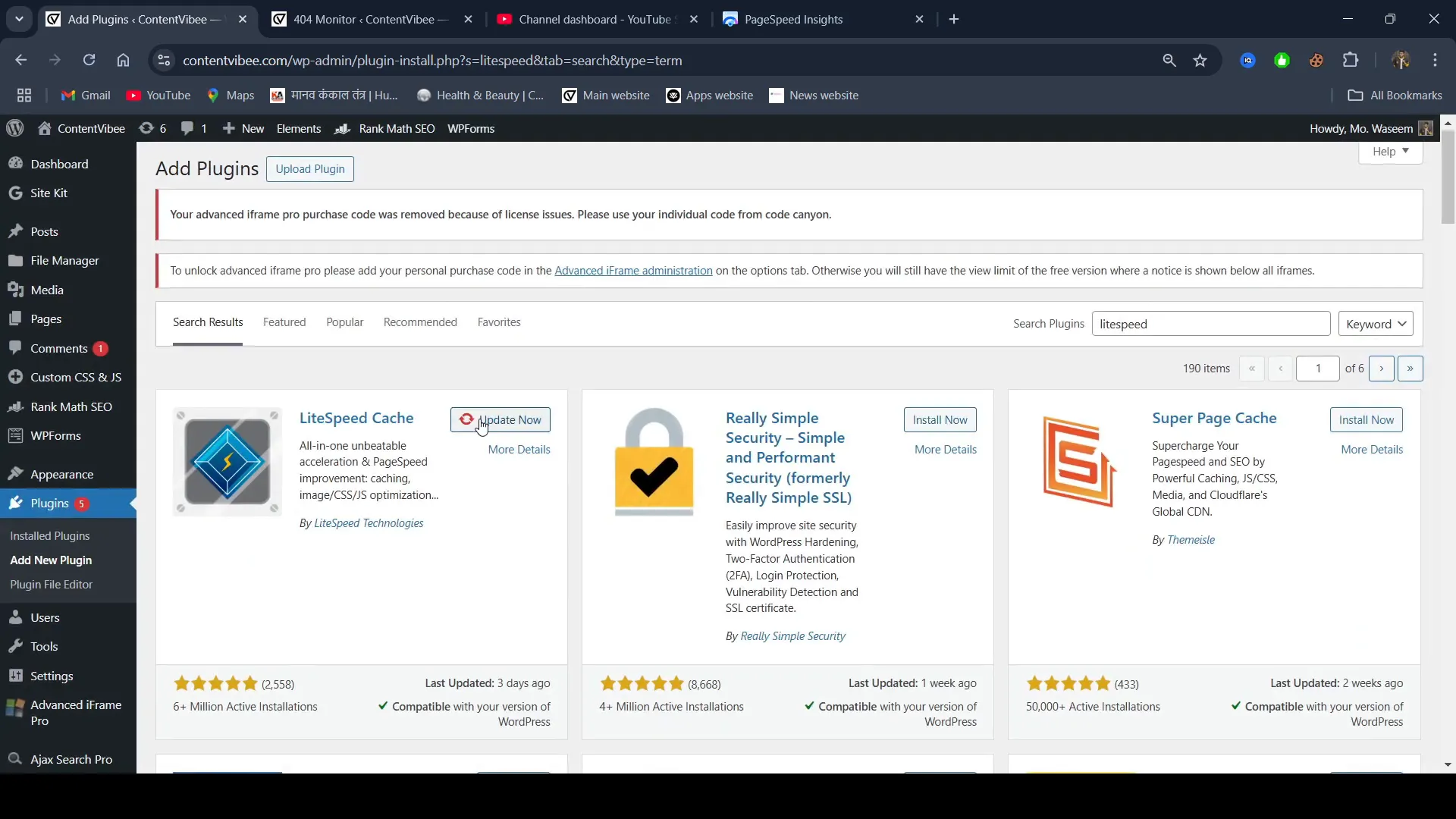 Speed Up Your WordPress Site: Unlocking LiteSpeed Cache Secrets 2 Installing LiteSpeed Cache Plugin