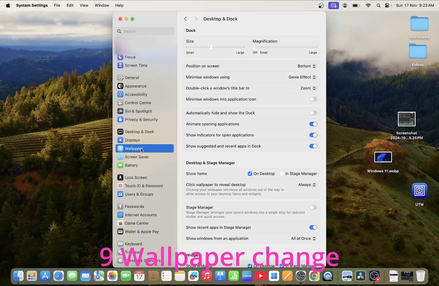 Mac Tutorial for Beginners: Essential Settings to Get Started 6 Wallpaper settings showing options for changing the desktop background