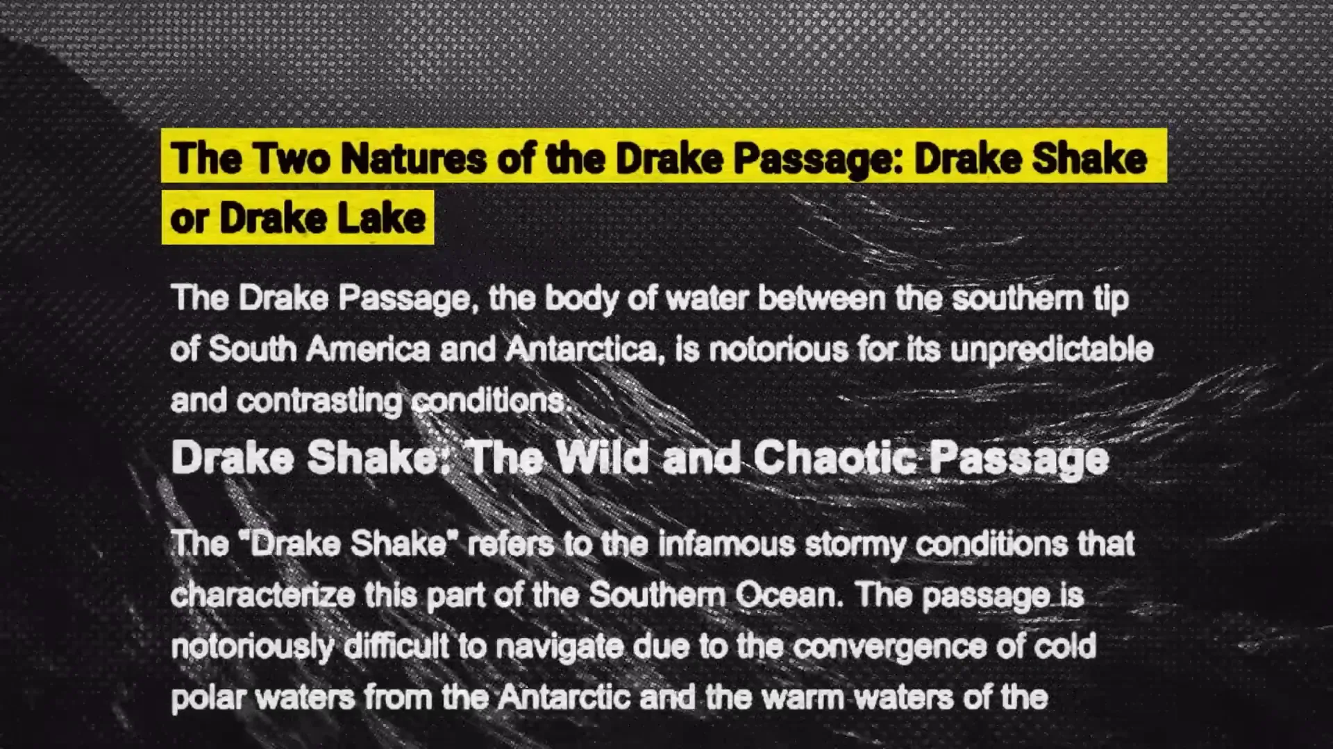 Exploring the Dangerous Ocean Routes: The Drake Passage 5 Drake Lake and Drake Shake conditions