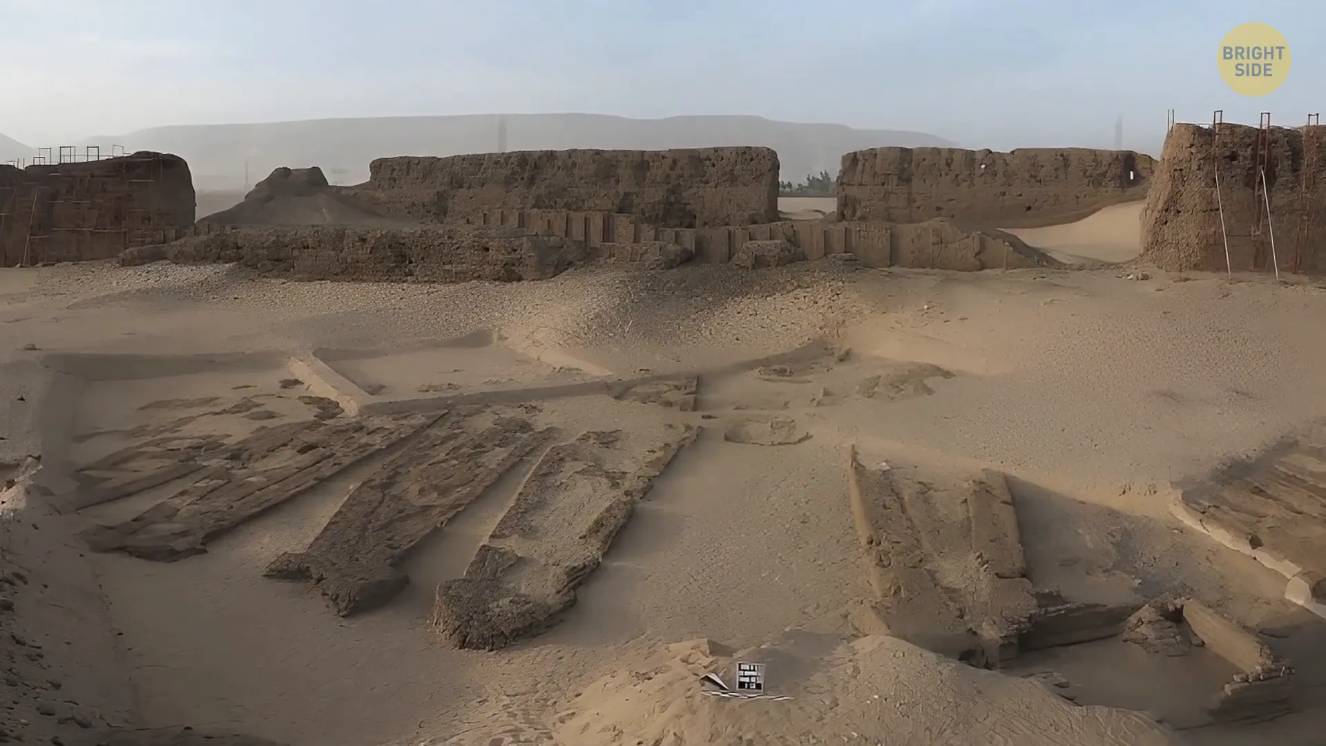 Unusual Discoveries Wrapped in the Unexplained 2 Excavation site of ancient boats in the desert.