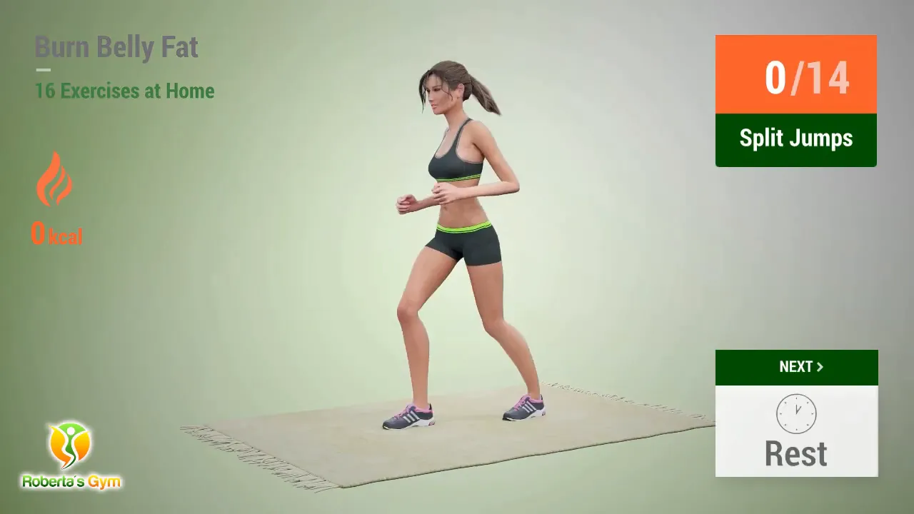 Burn Belly Fat Exercises: Your Ultimate Guide to Home Workouts 2 Demonstration of split jumps