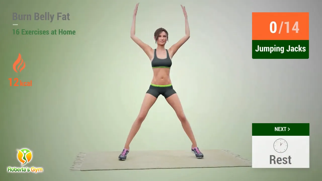 Burn Belly Fat Exercises: Your Ultimate Guide to Home Workouts 6 Jumping jacks demonstration