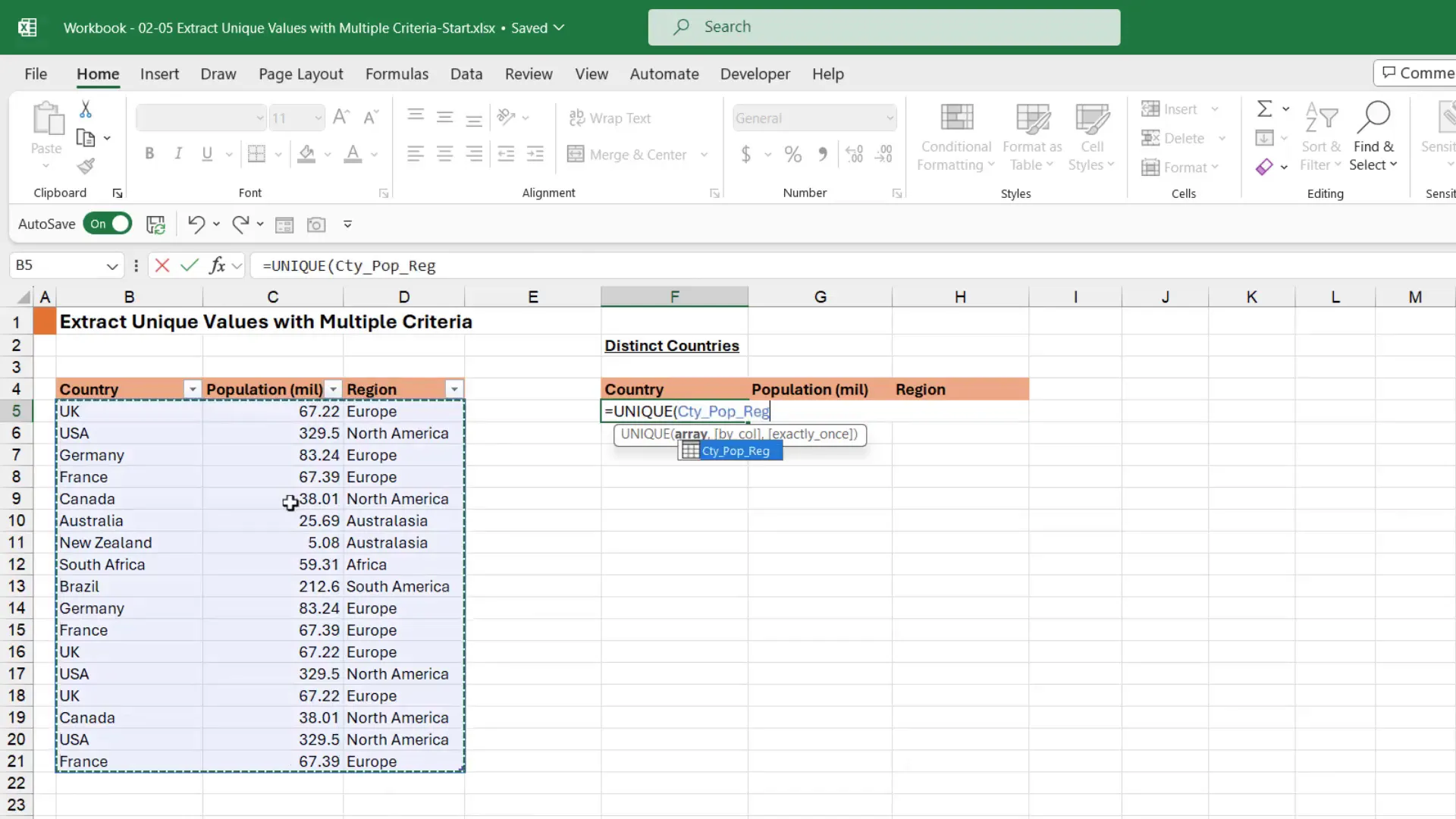 Extract Multiple Unique Columns in Excel 6 Extracting unique values from specific columns