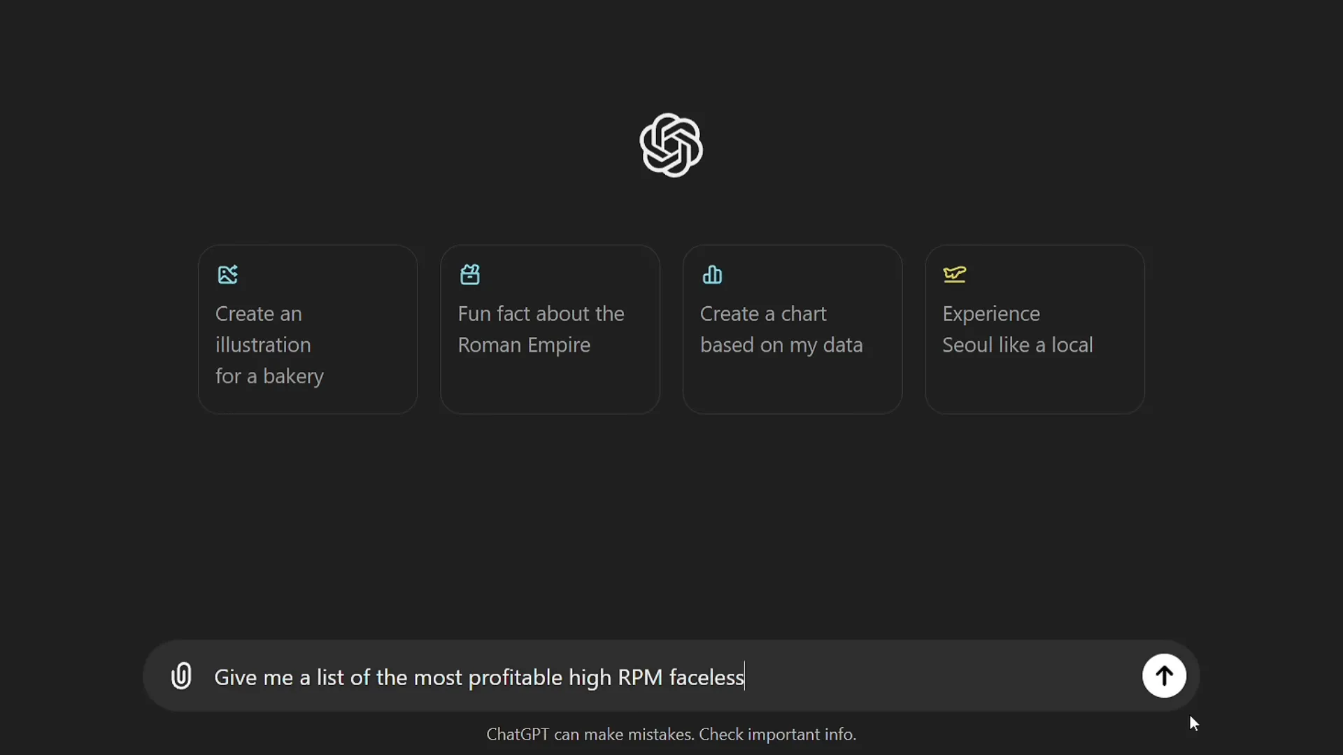 YouTube Automation with AI: Create Faceless Videos 2 List of profitable niches from ChatGPT