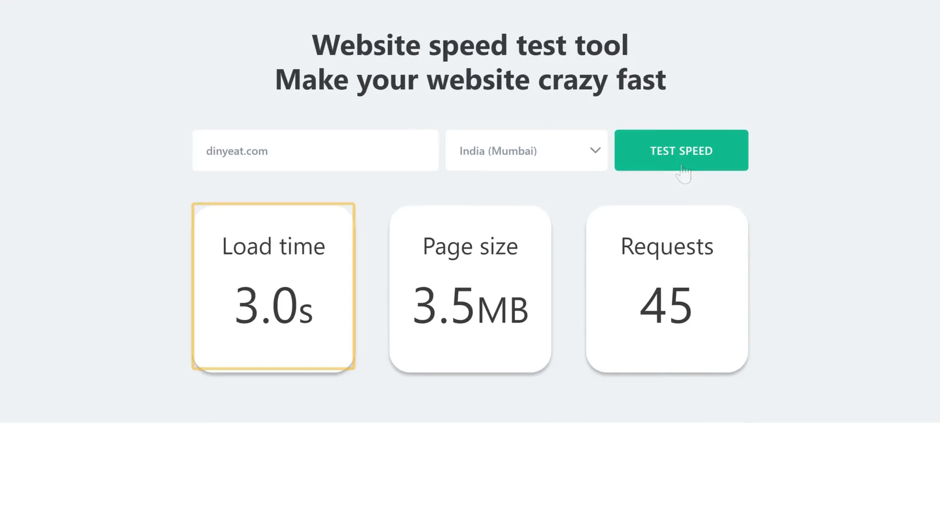 Speed Up Your WordPress Website: A Comprehensive Guide 2 Website Speed Test Tool