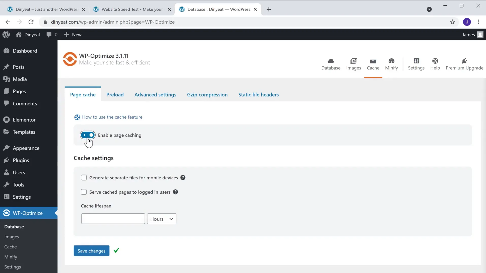 Speed Up Your WordPress Website: A Comprehensive Guide 4 Enable Page Cache