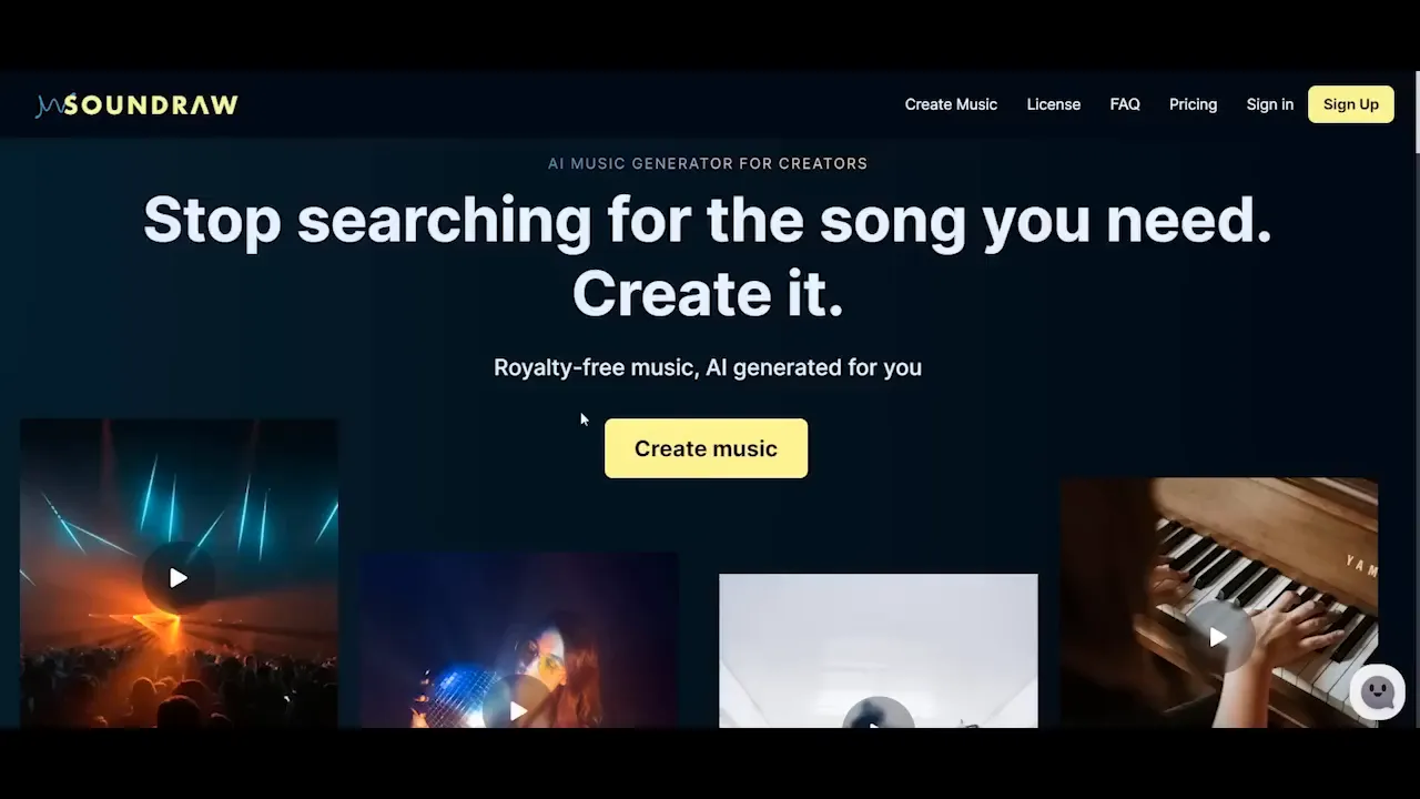 Soundraw AI creating royalty-free music