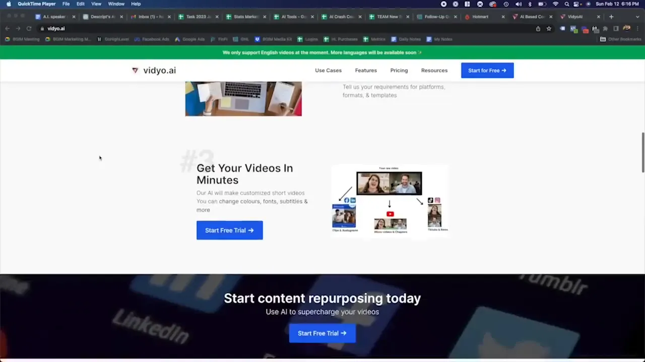 Video.ai AI tool for creating social media video clips