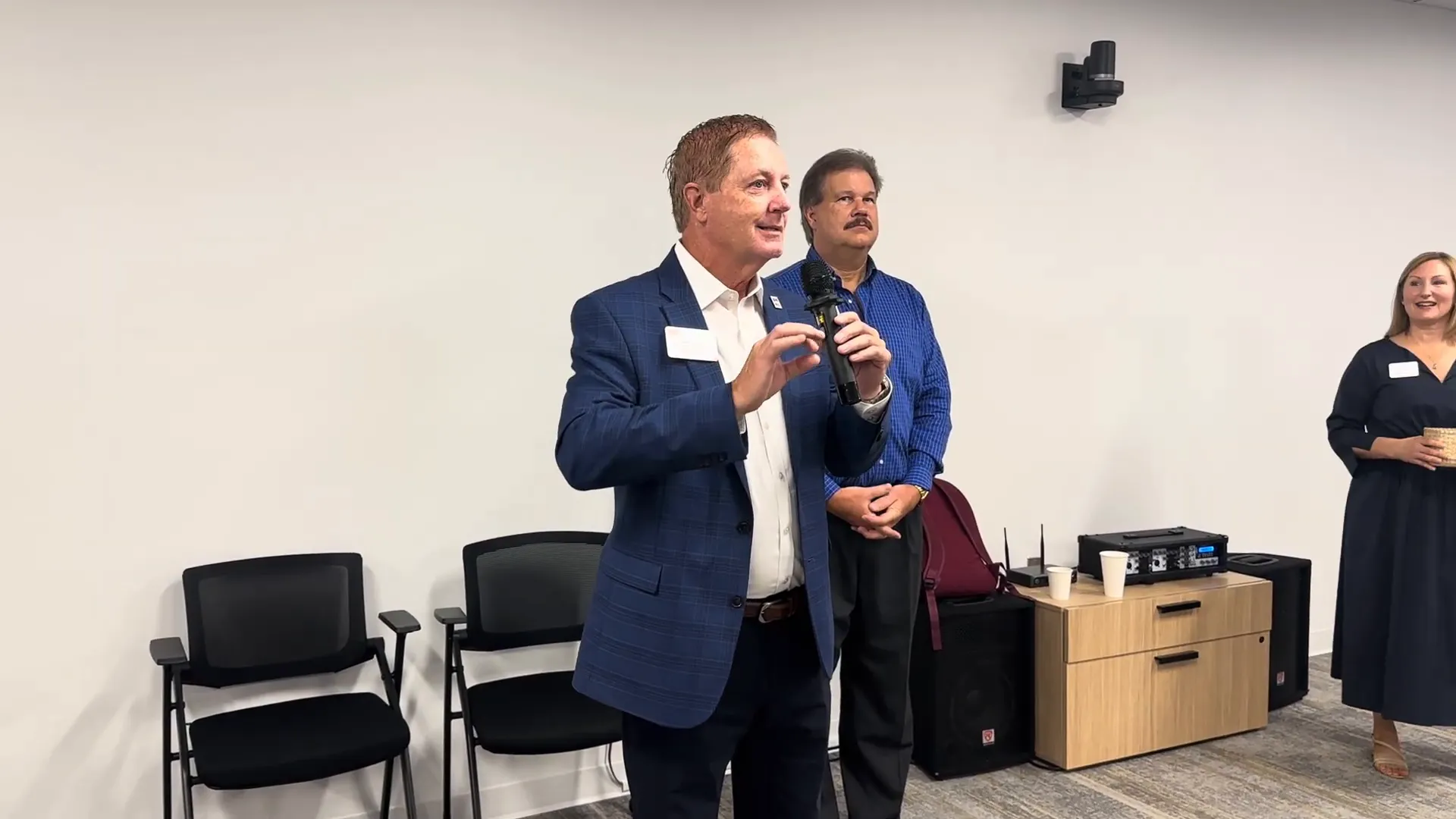 Corey Carlock introducing BNI COO Dave Collins