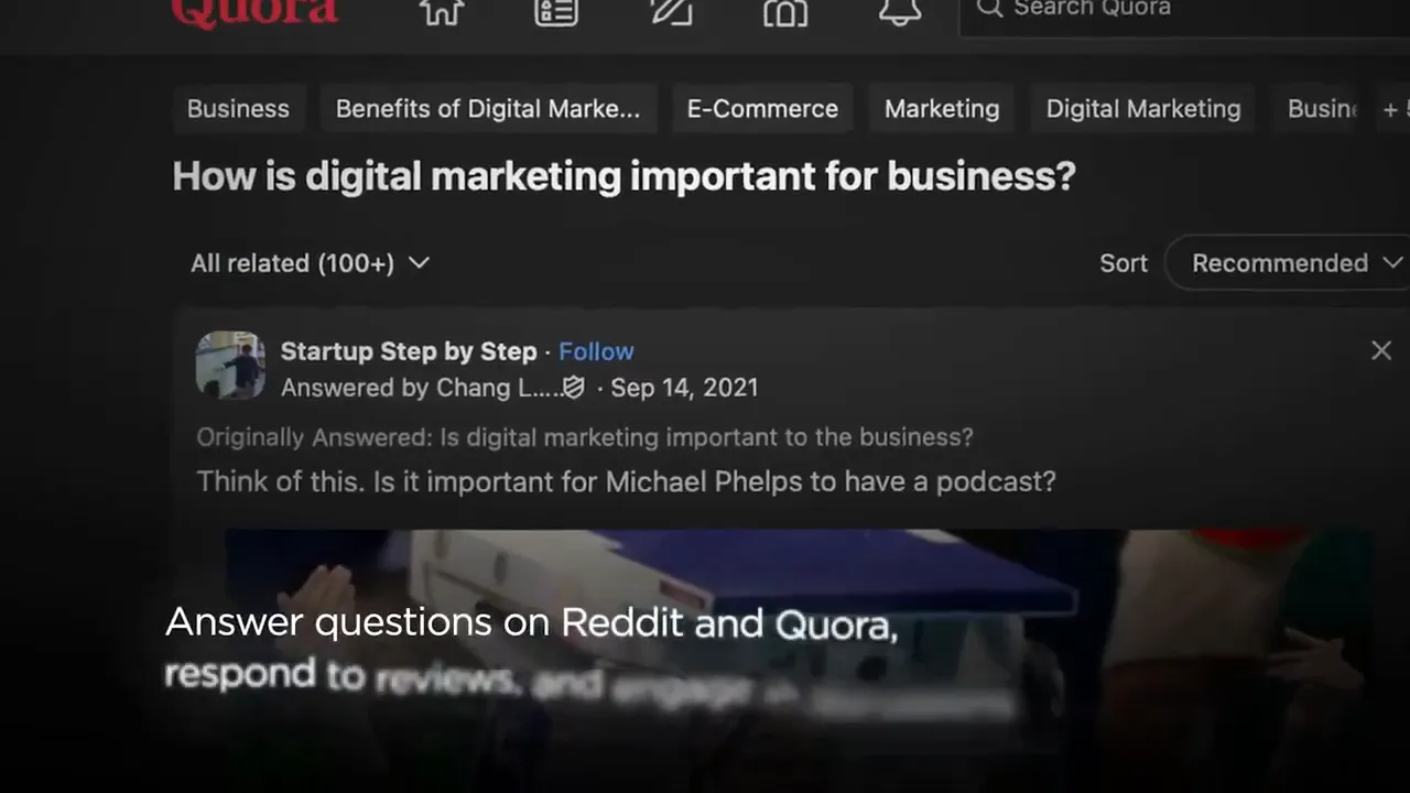Screen showing answers on Reddit and Quora