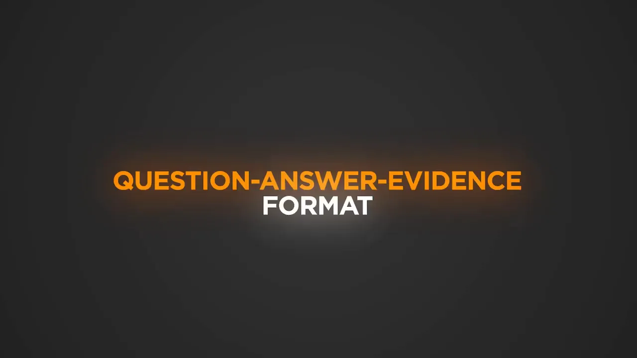 Content restructured into question-answer-evidence format