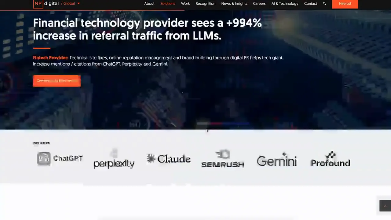 Callout showing agency/service mention and implementation speed
