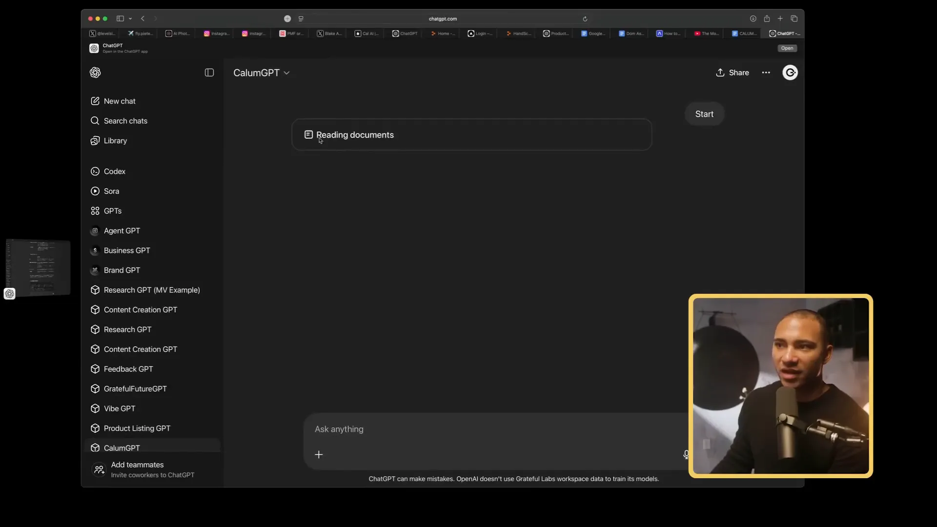 Custom GPT AI companion answering entrepreneurship questions