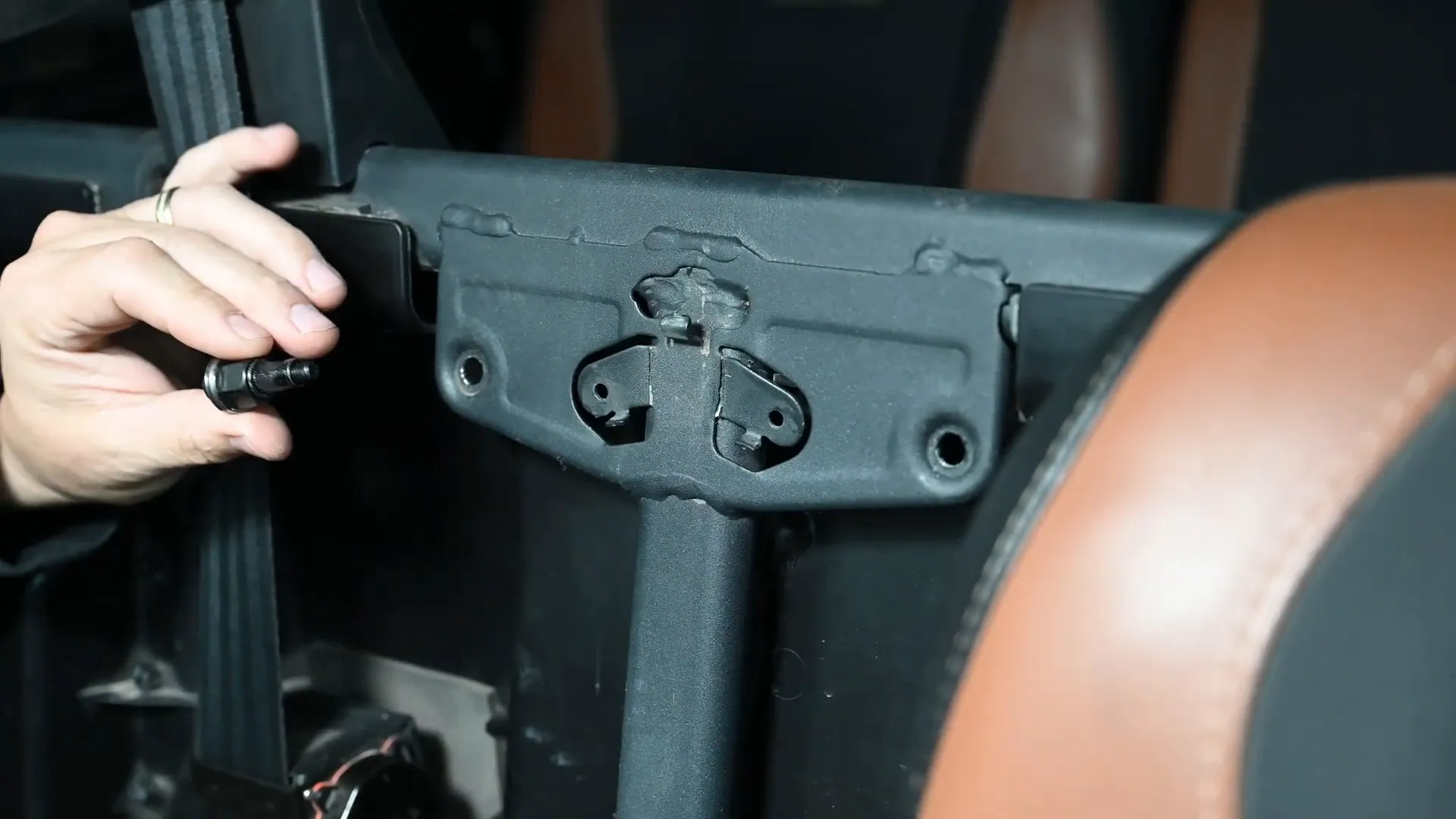 Drilling holes for rivet nuts on MOLLE panel