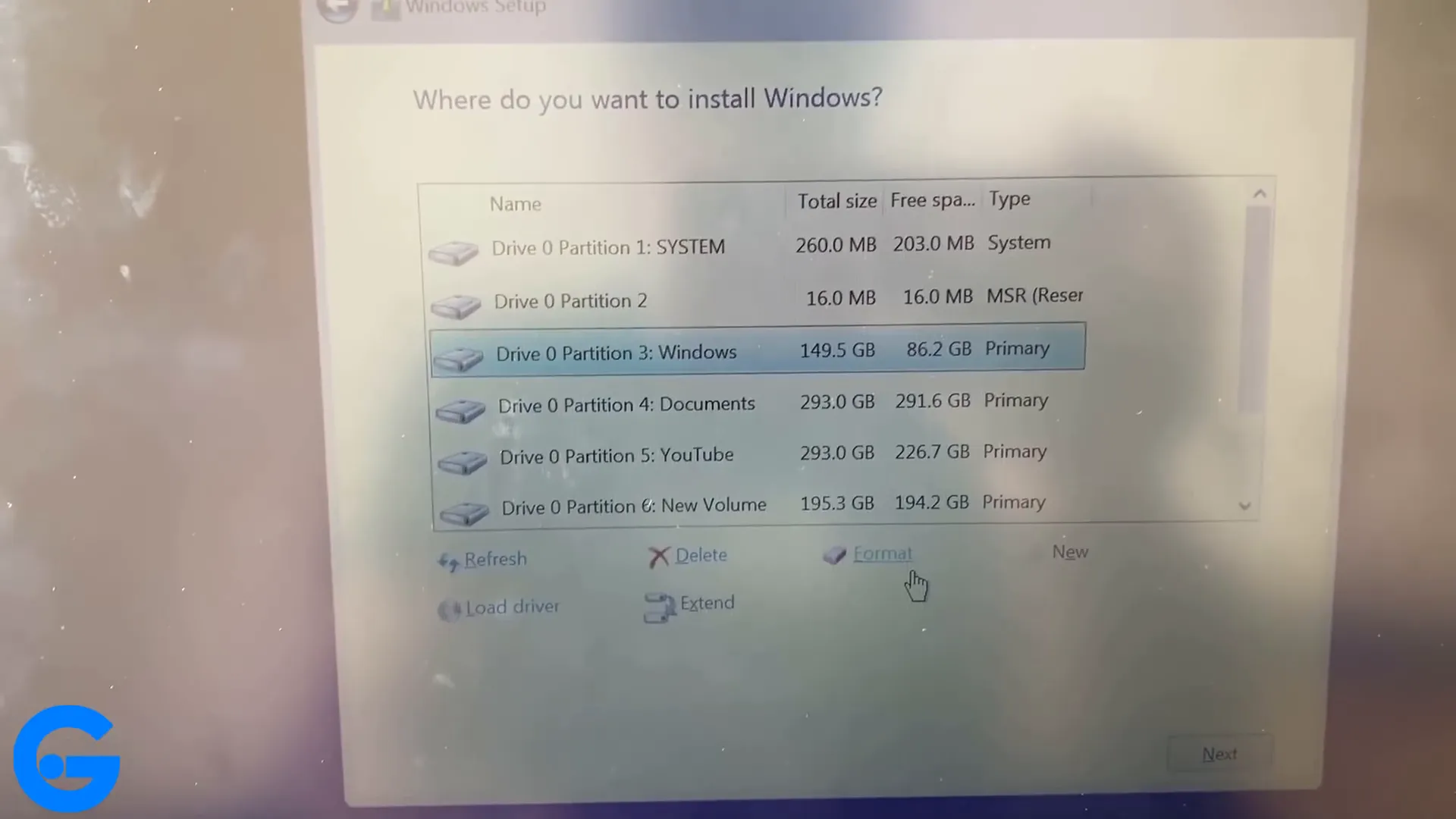 Hard drive partition management