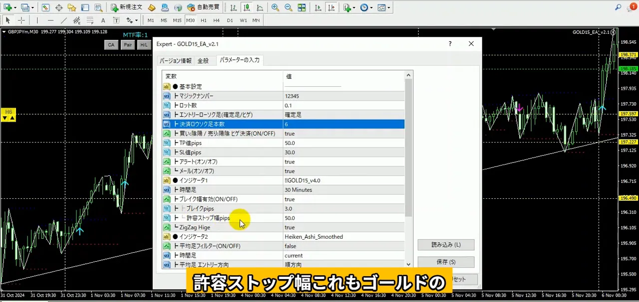 スプレッド分の設定