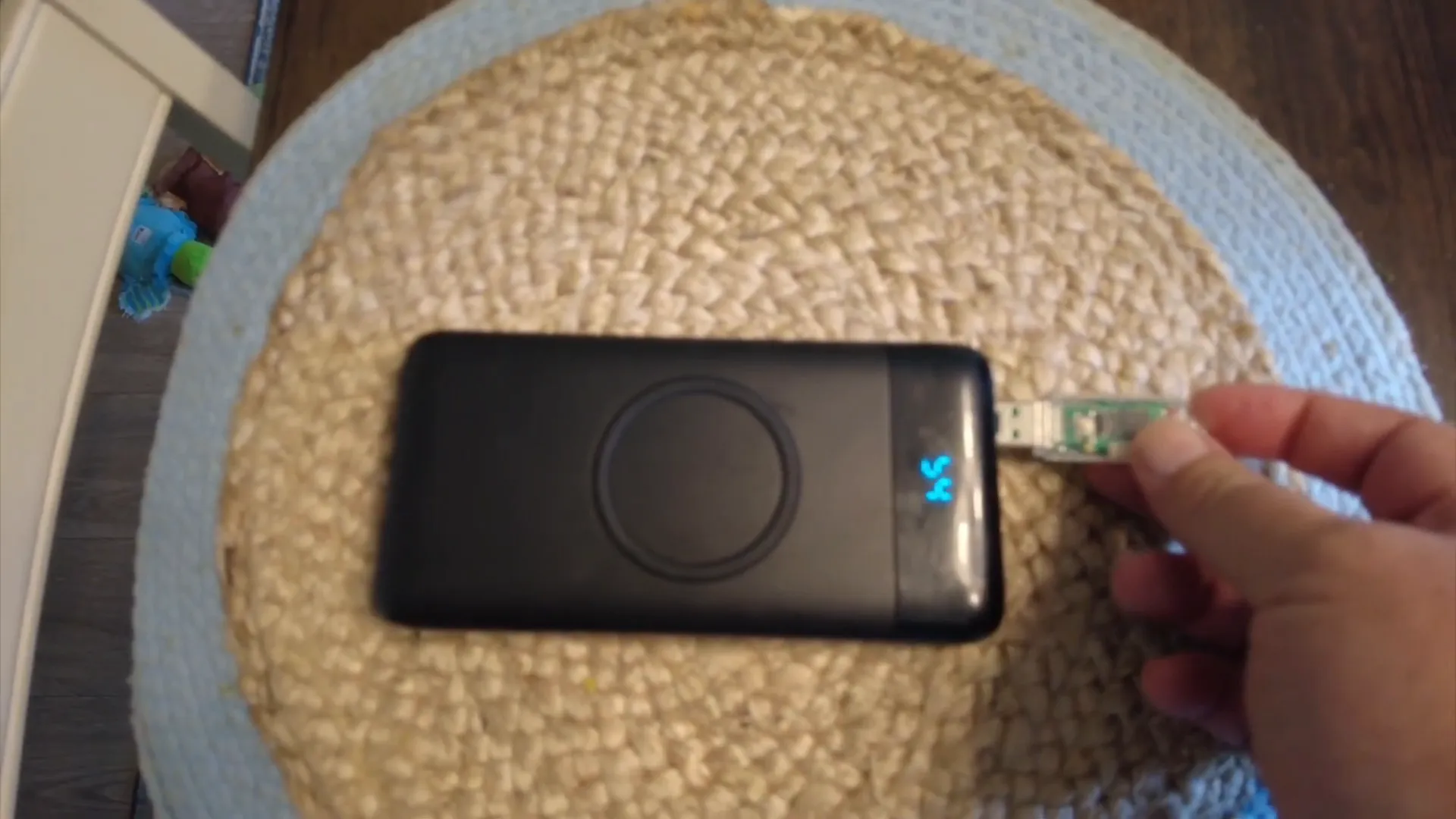Power bank powering the T-Dongle S3
