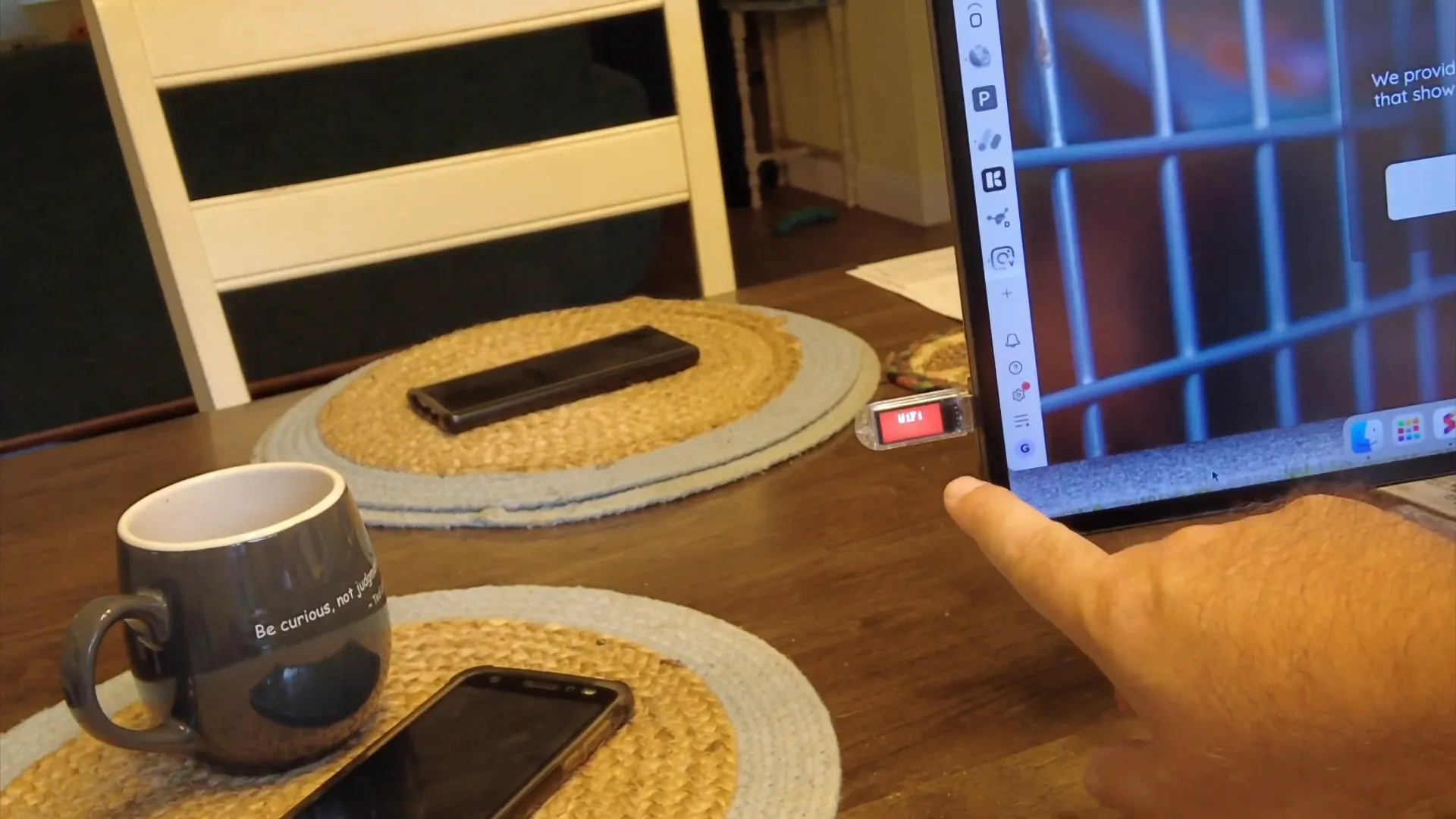 Display showing API calls