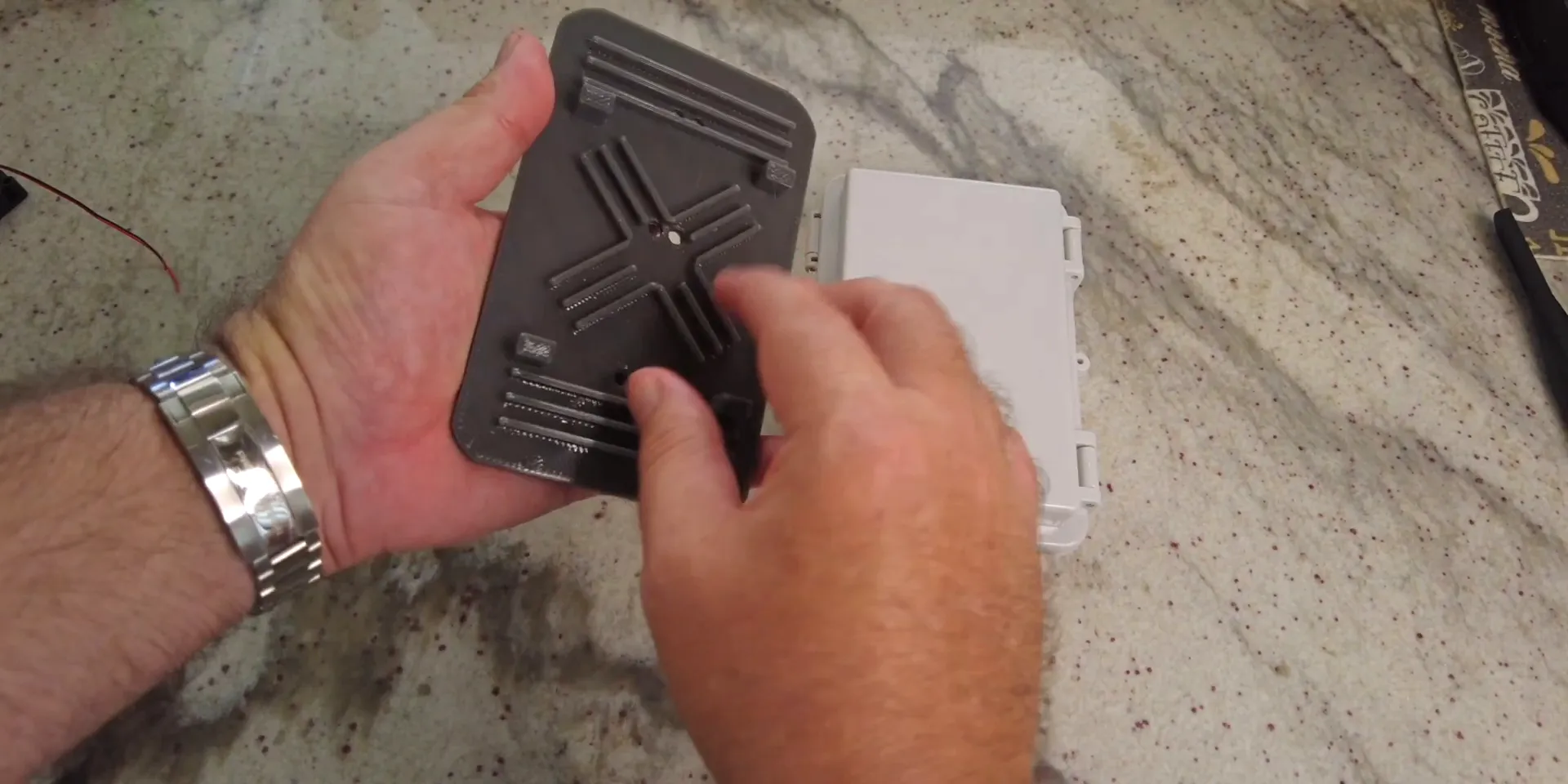 3D printed solar panel shade with air gap and vents