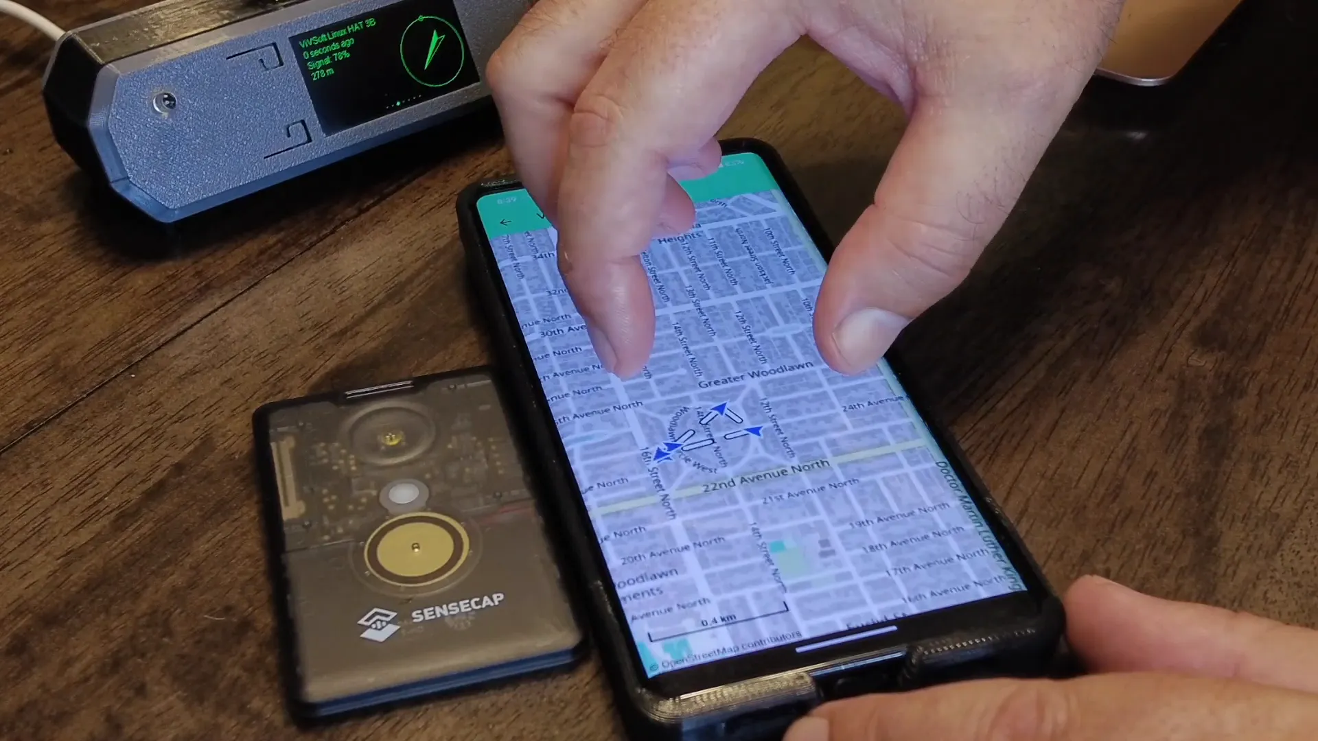 Tracking routes on the node map