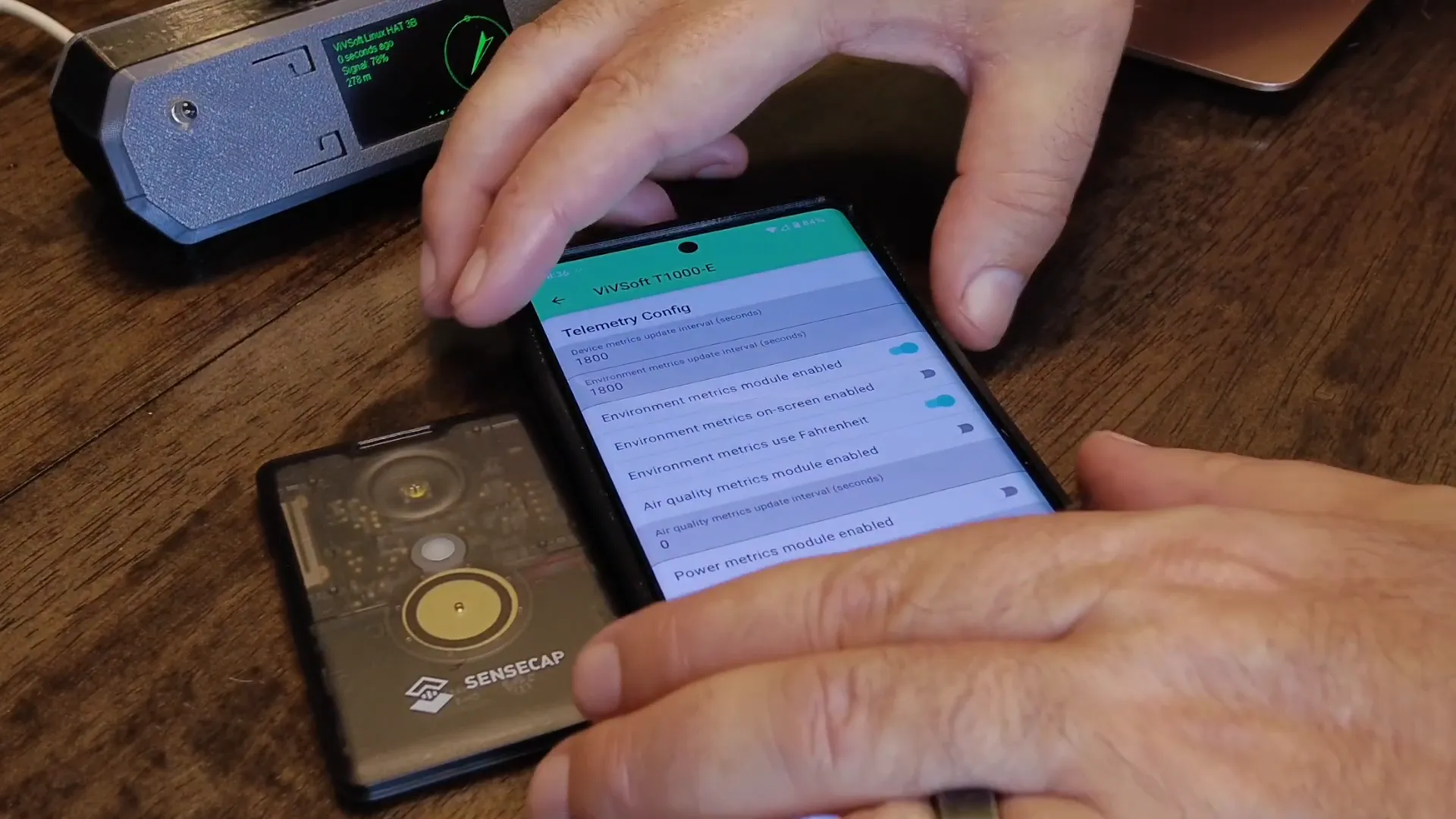 Setting up environmental metrics in the app