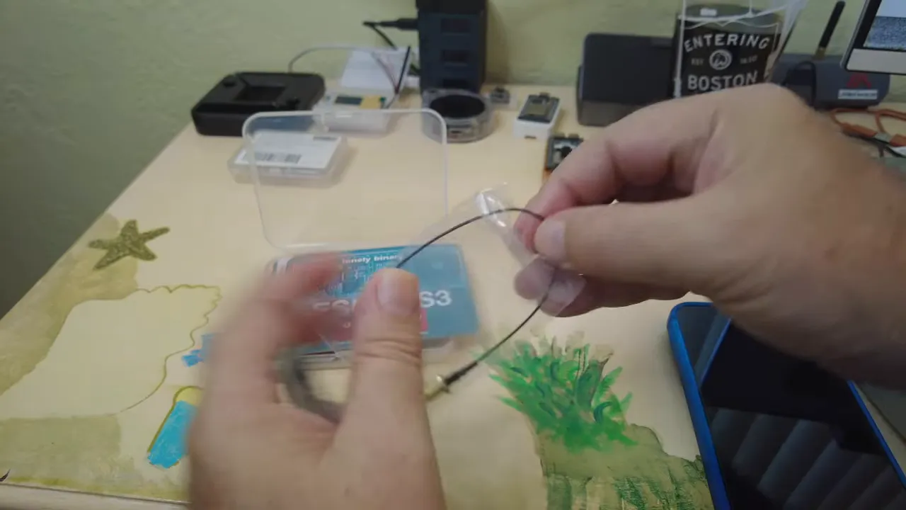 Connecting a USB cable to the ESP32-S3 Lonely Binary board