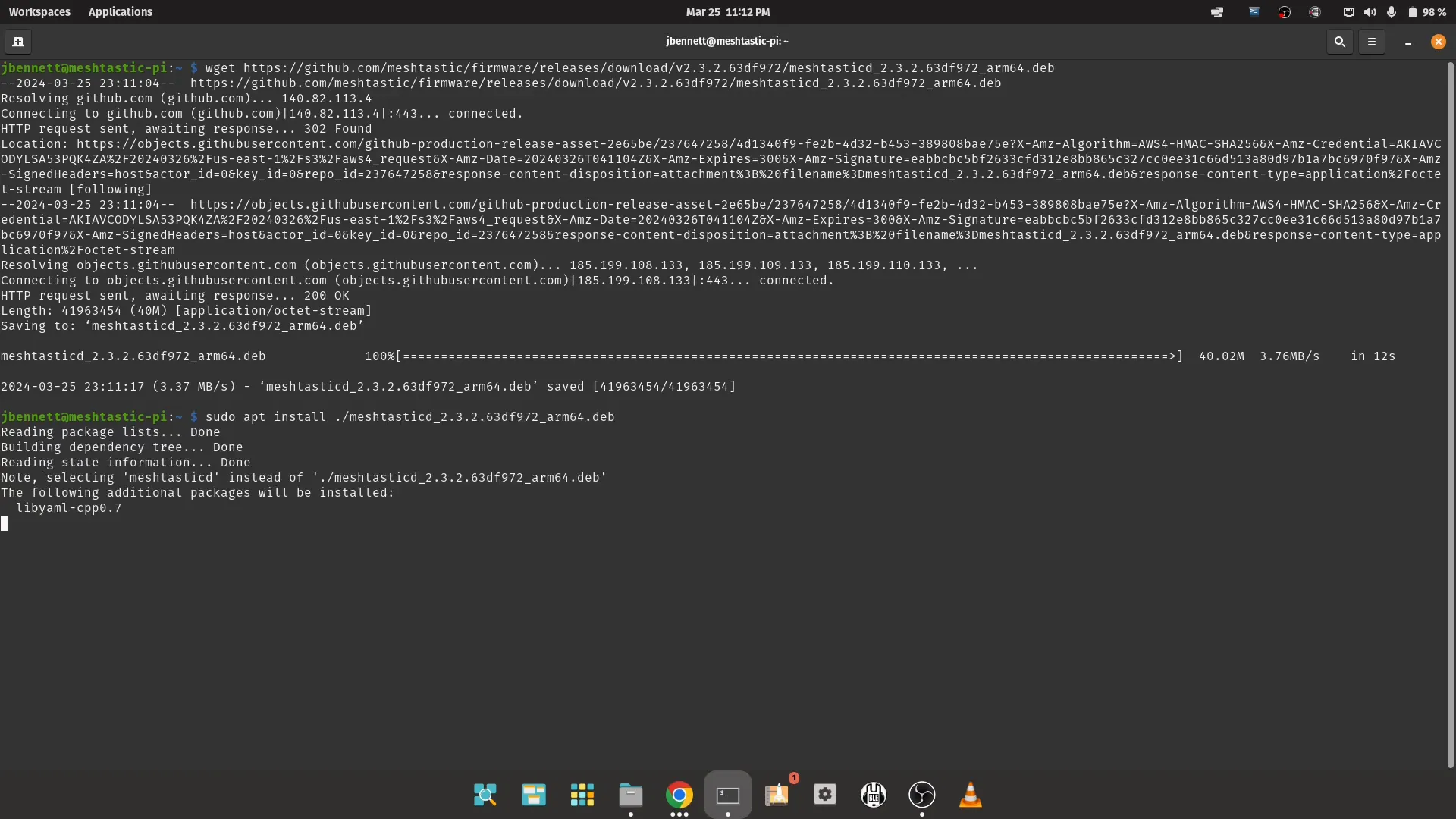 Installing the Meshtastic D application on Raspberry Pi