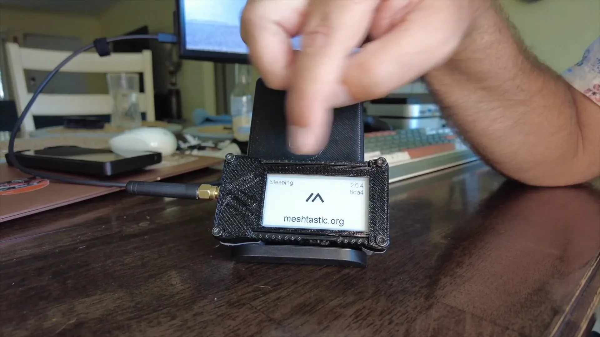 Heltec E-Paper device in mobile case