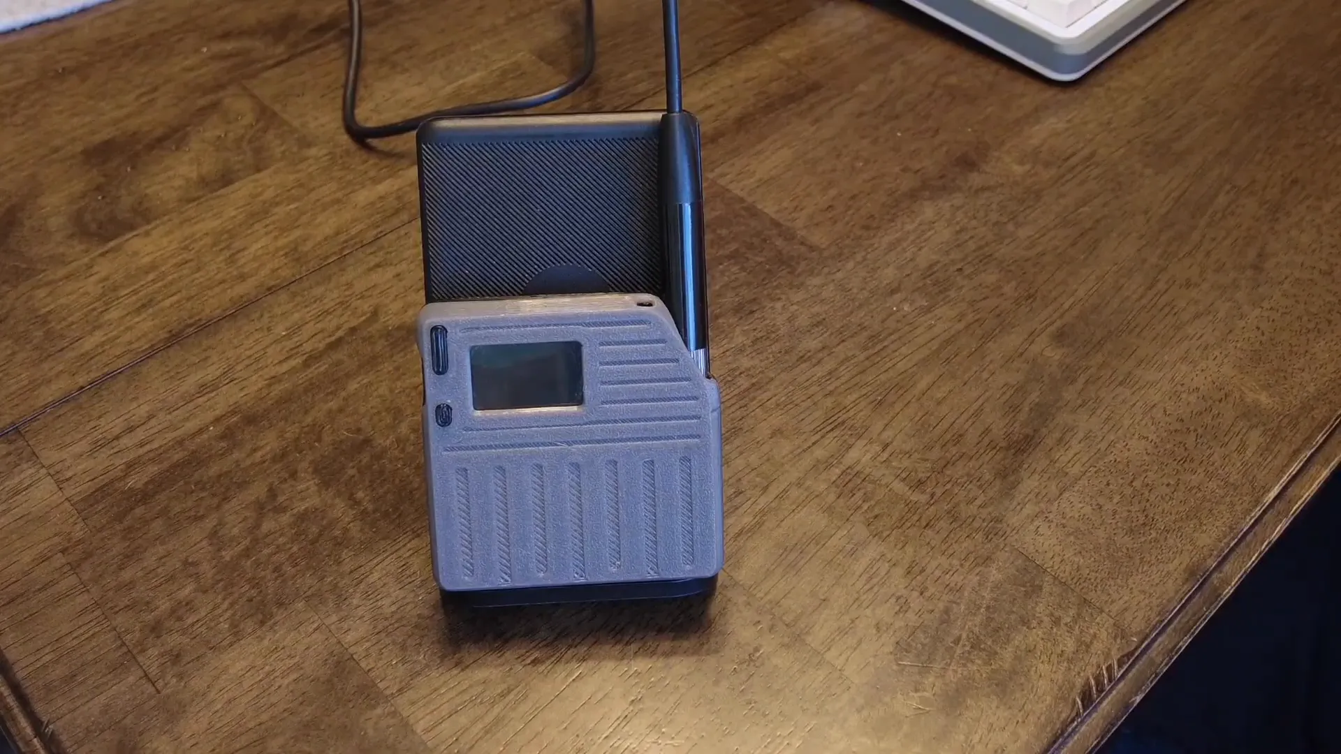 The completed Meshtastic solar mobile node with Heltech T114 and solar panel