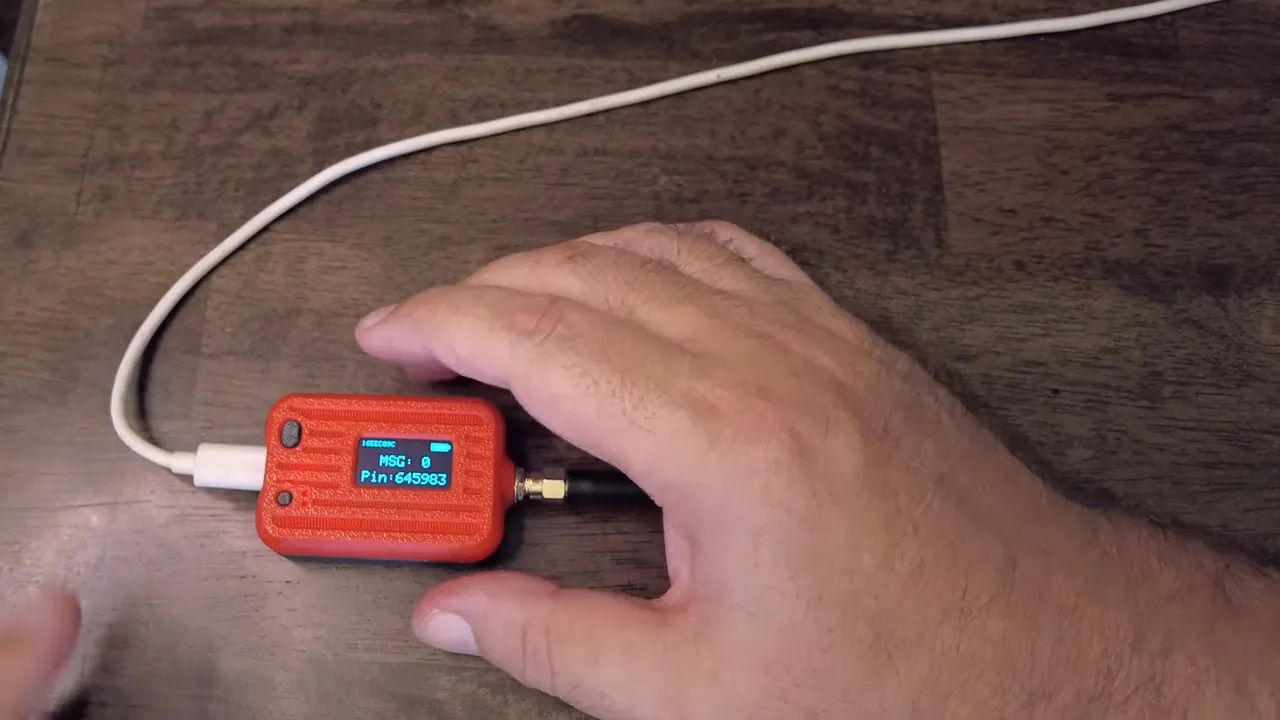 Heltec V3 showing pairing PIN and UI