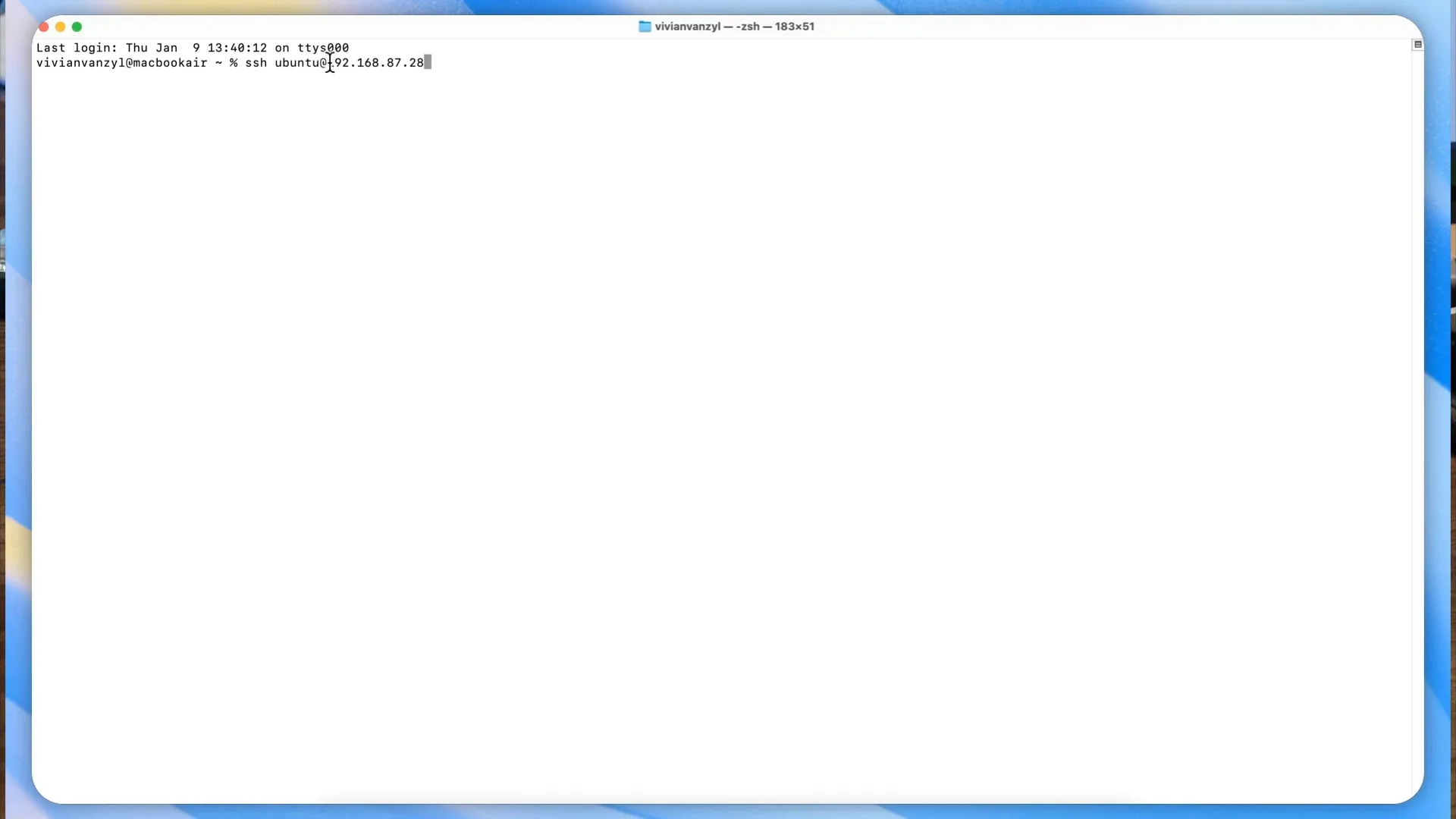 SSH into Raspberry Pi