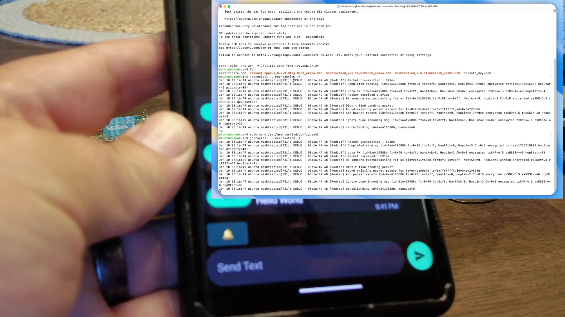 Sending messages with Meshtastic