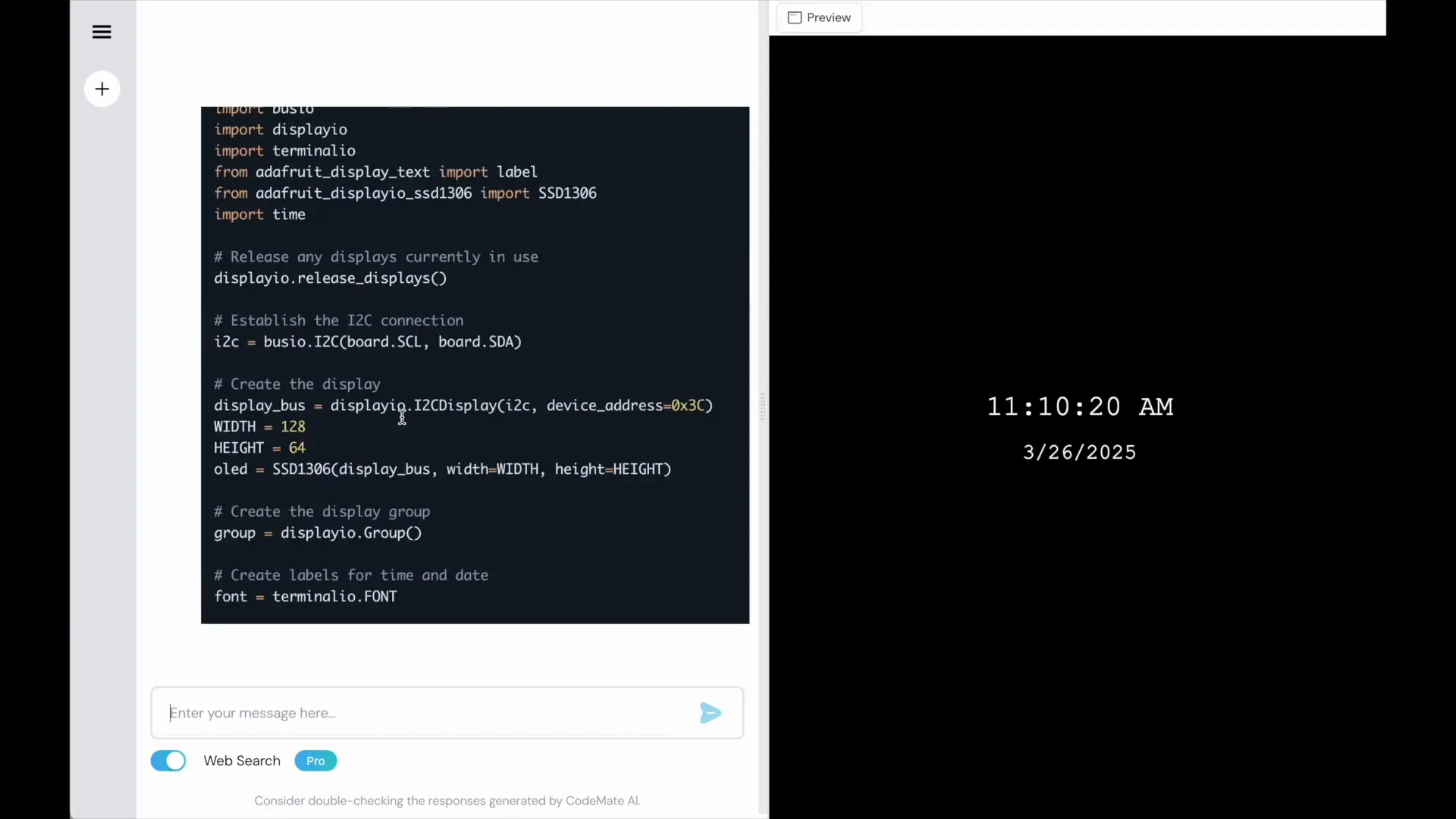 Debugging the code with AI assistance