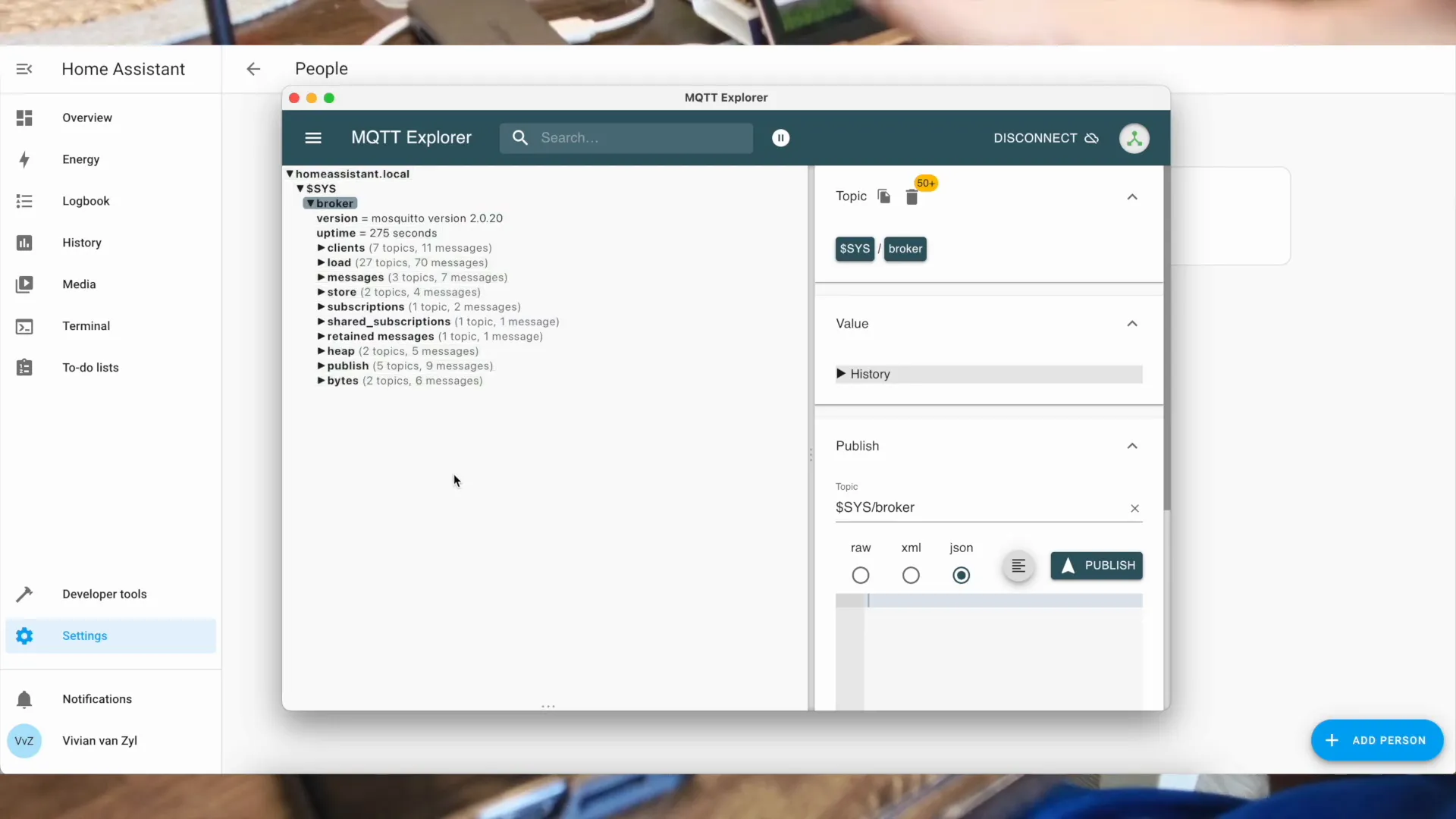 Connecting to MQTT Explorer