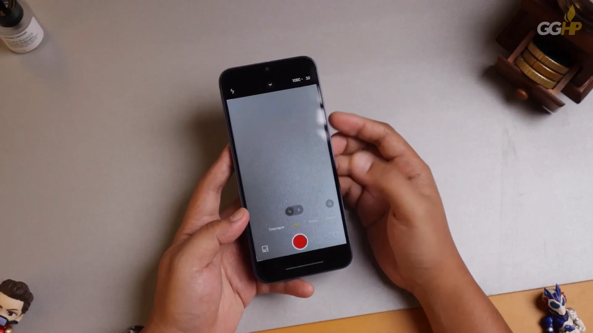 Tampilan antarmuka aplikasi kamera Redmi 15C menunjukkan opsi pemotretan dan pengaturan video