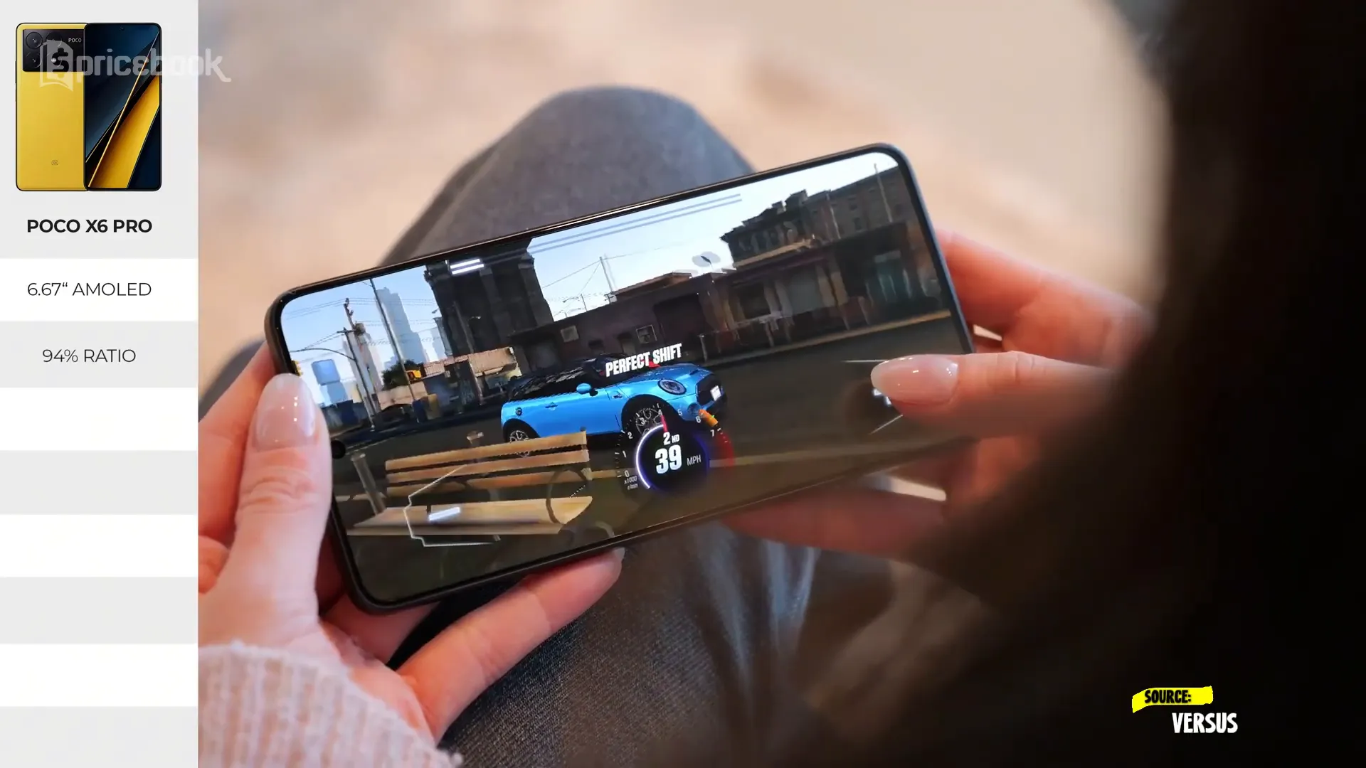 Tampilan POCO X6 Pro 5G dengan layar AMOLED 120Hz