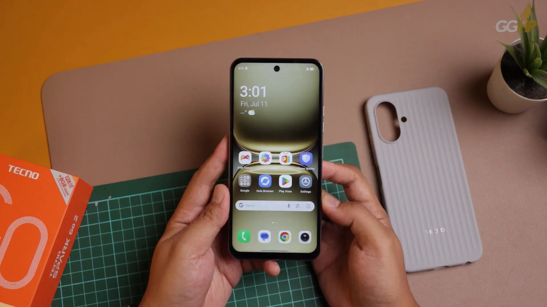 Screenshot menu About phone Tecno Spark Go 2 menampilkan Android 15 dan kapasitas penyimpanan