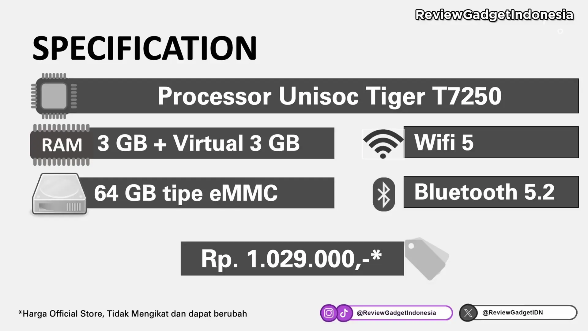 Spesifikasi singkat Tecno Spark Go 2