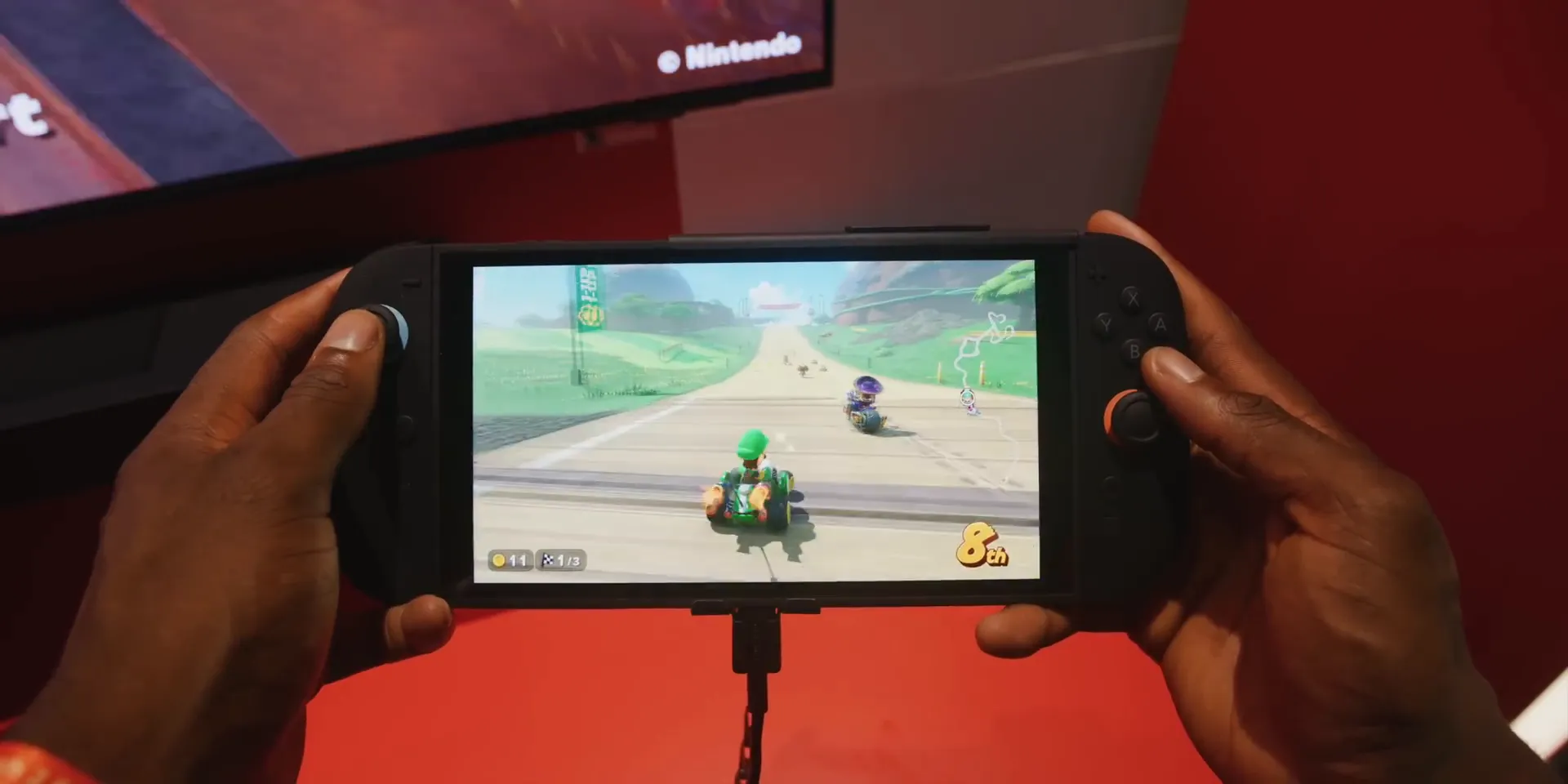 Layar Nintendo Switch 2 dengan dukungan HDR dan refresh rate 120Hz