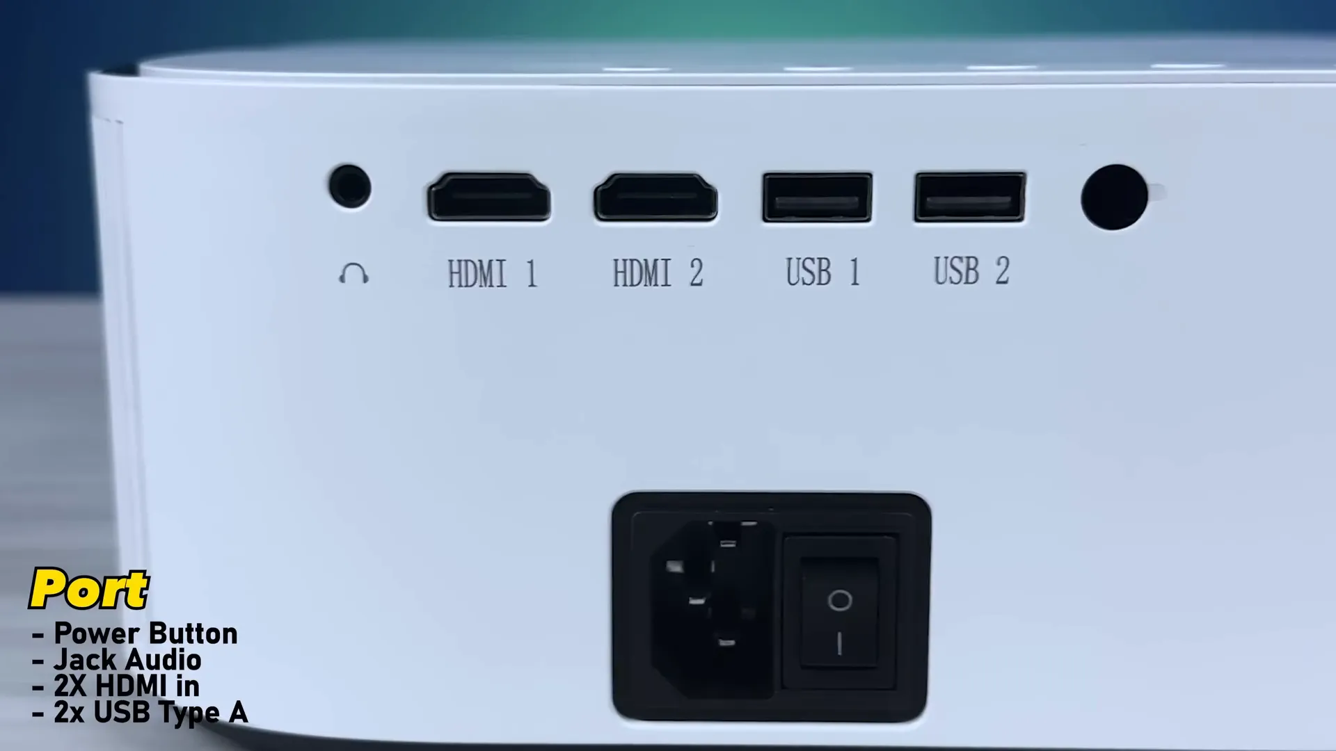 Port lengkap Ace Real EZS01 dengan dua HDMI input dan dua USB tipe A