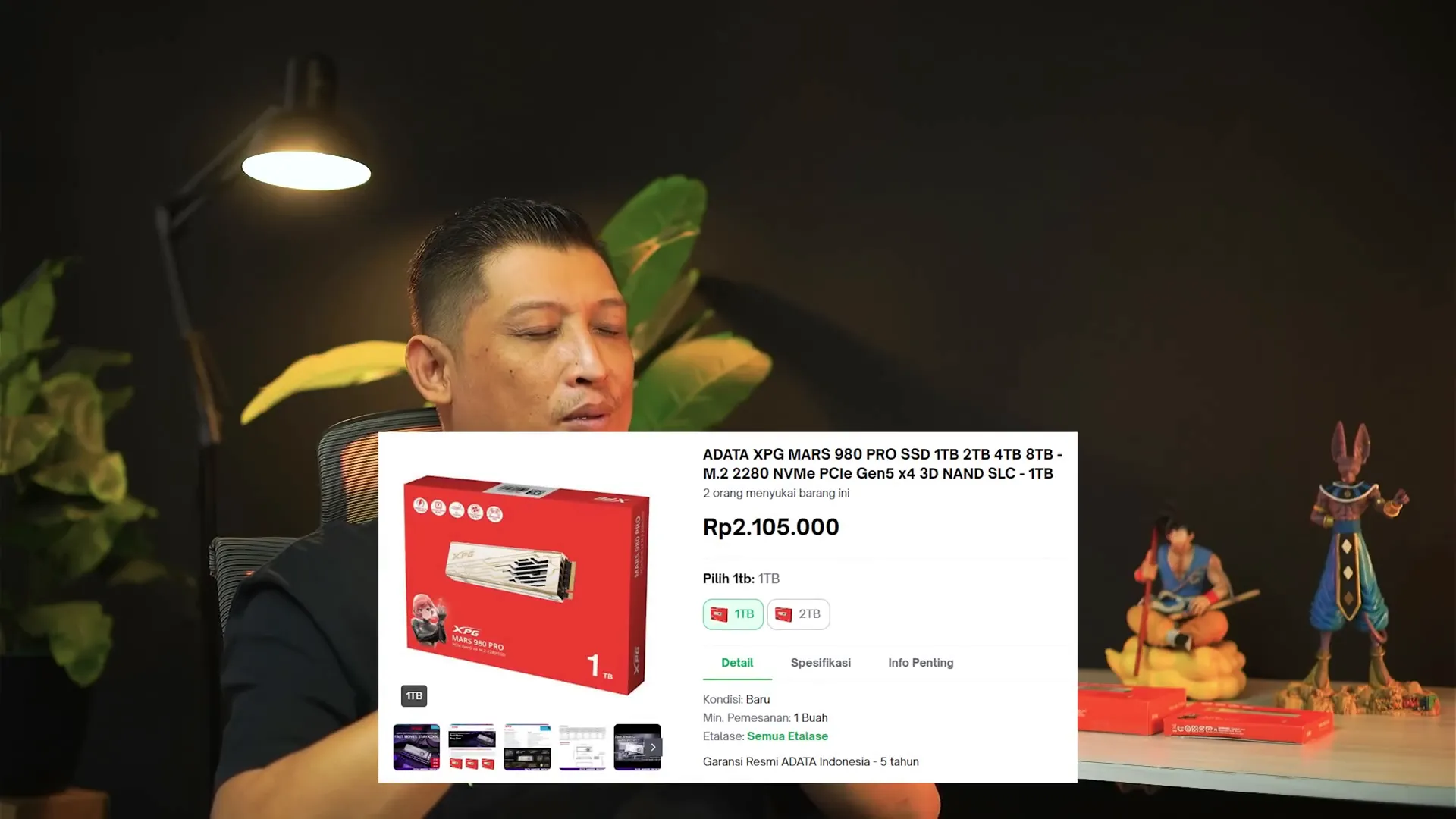Harga SSD NVMe Gen 5 ADATA XPG 1TB yang kompetitif