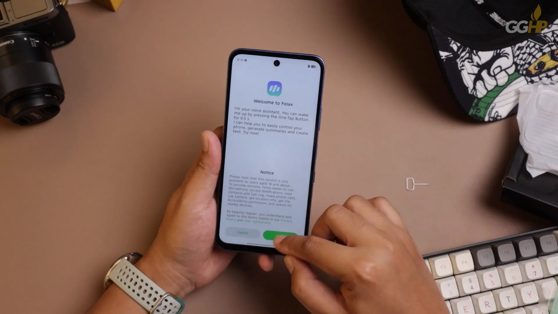 Tampilan asisten AI Folax pada Infinix HOT 60i