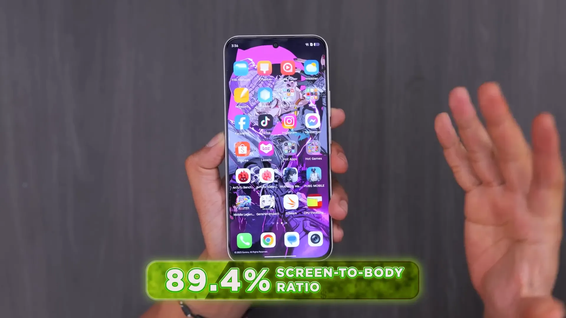 Layar AMOLED 144Hz Infinix Hot 60 Pro dengan proteksi Corning Gorilla Glass 7i