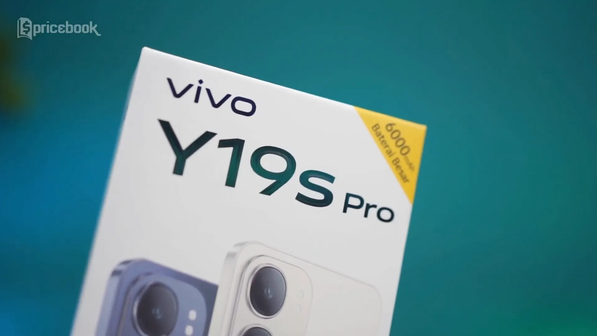 Kotak Vivo Y19s Pro dengan spesifikasi utama yang tercantum di depan