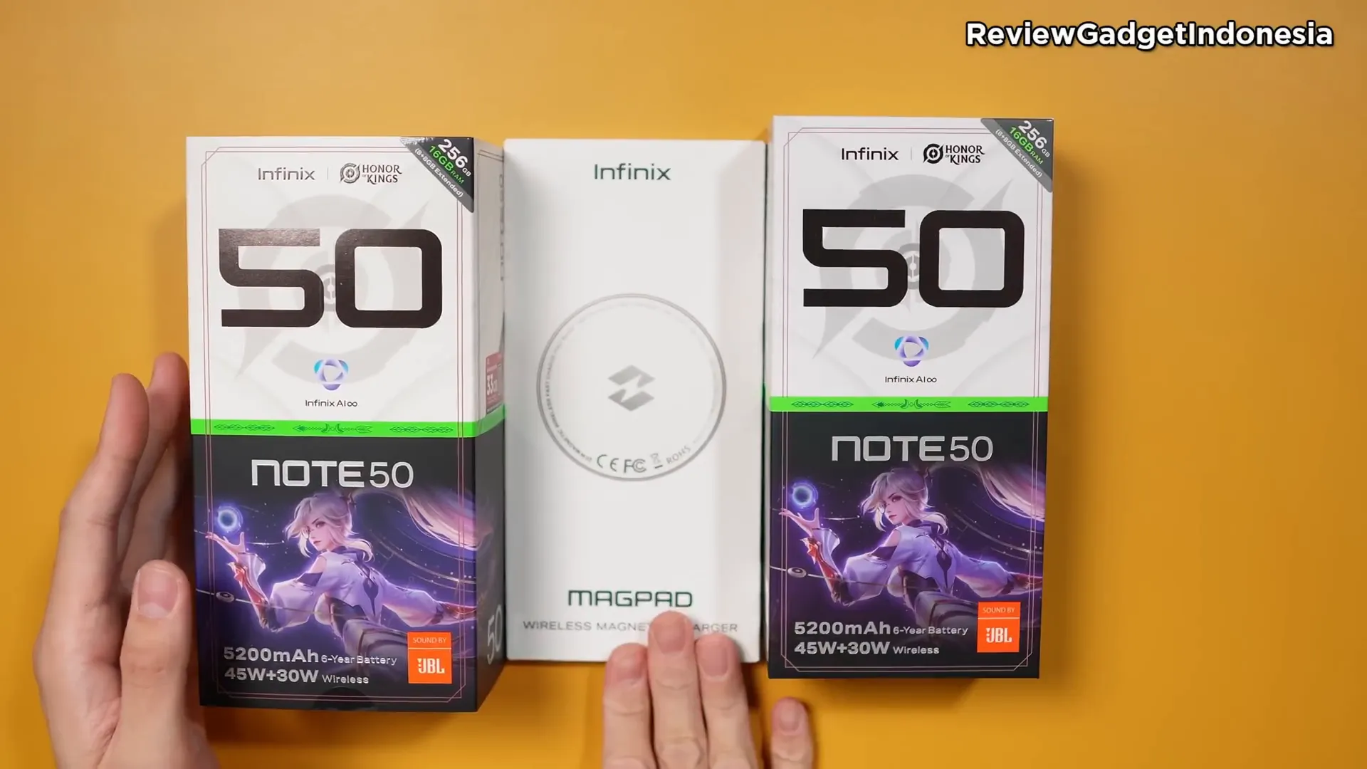 Magnetic pad wireless charger dalam paket penjualan Infinix Note 50