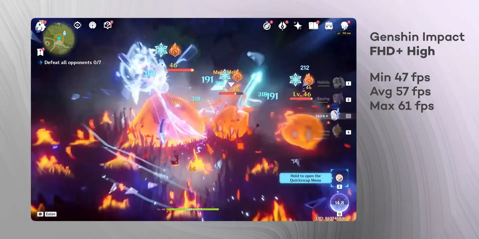Benchmark gaming Axioo Hype 7 AMD X8 pada game Genshin Impact dan Cyberpunk 2077