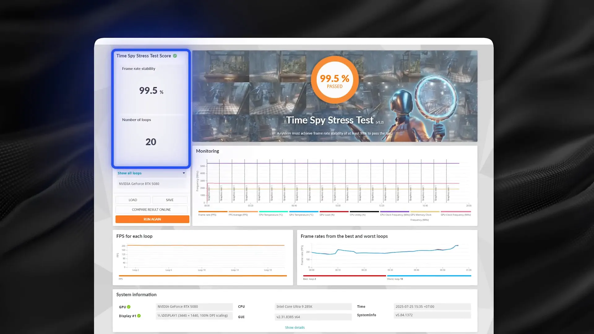 Hasil benchmark 3DMark Time Spy dan ray tracing