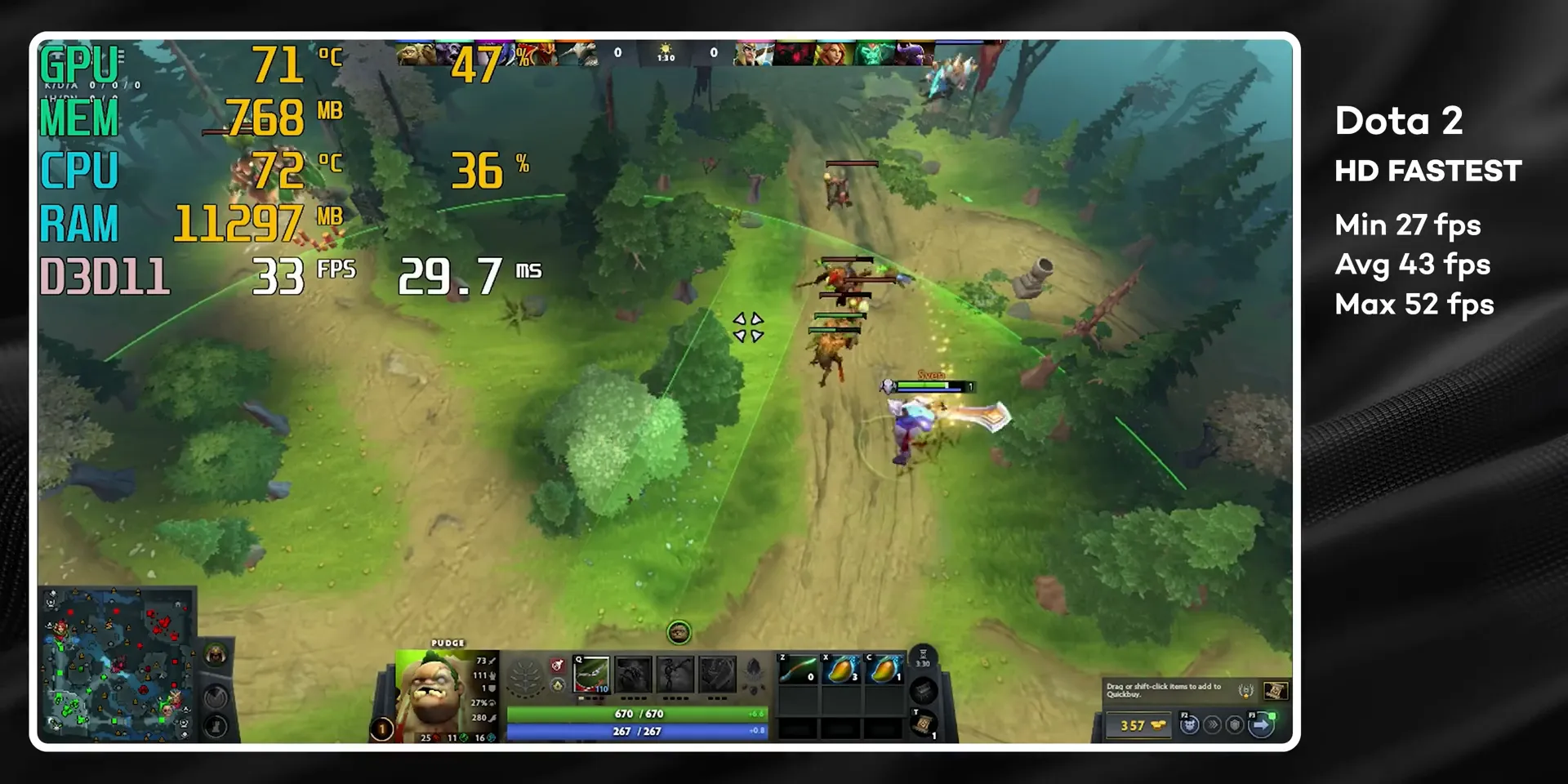 Tampilan gameplay Dota 2 di Zyrex Detech