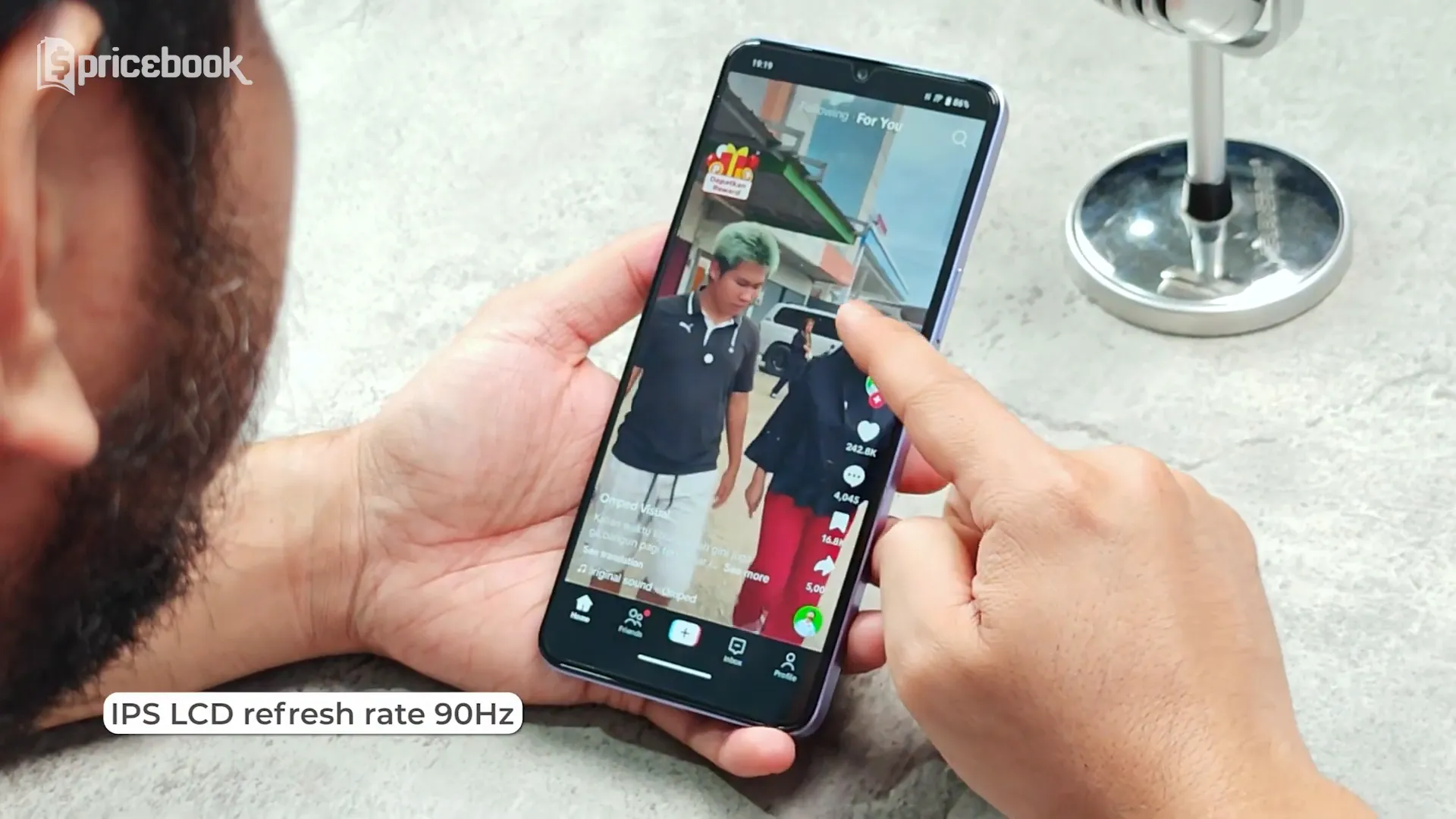 Layar Vivo Y19S GT 5G dengan refresh rate 90Hz